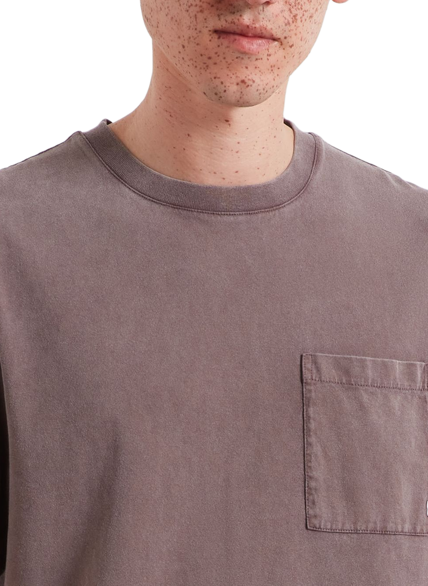 T-shirt droit à logo brodé en coton FARAH Bruin