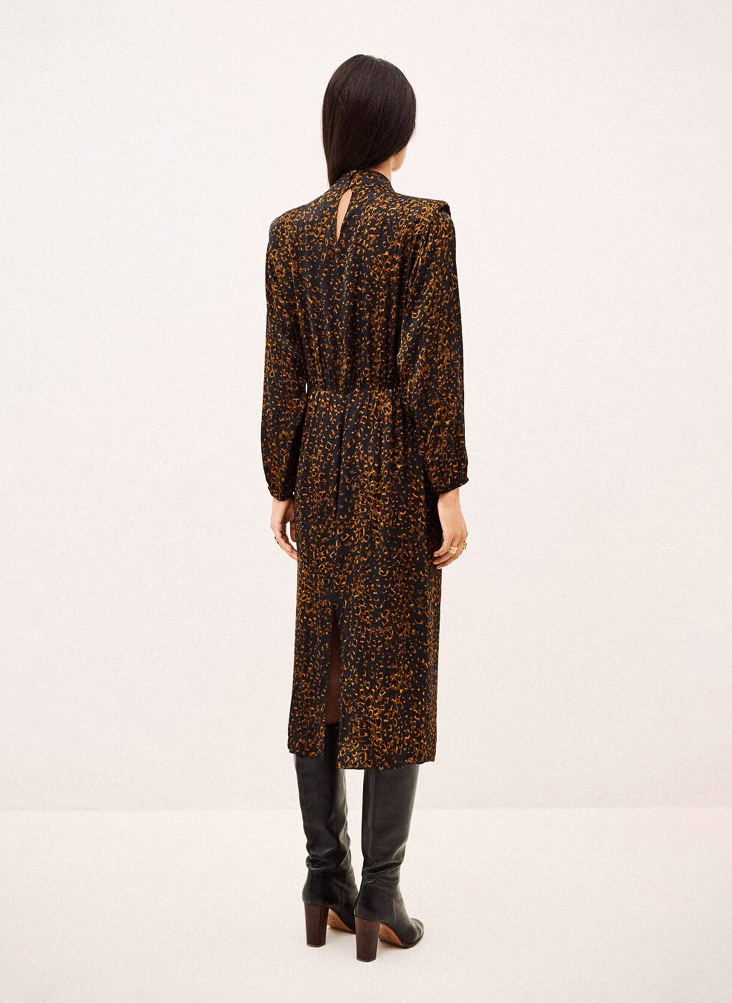 Robe longue léopard hoelia BA&SH Bleu