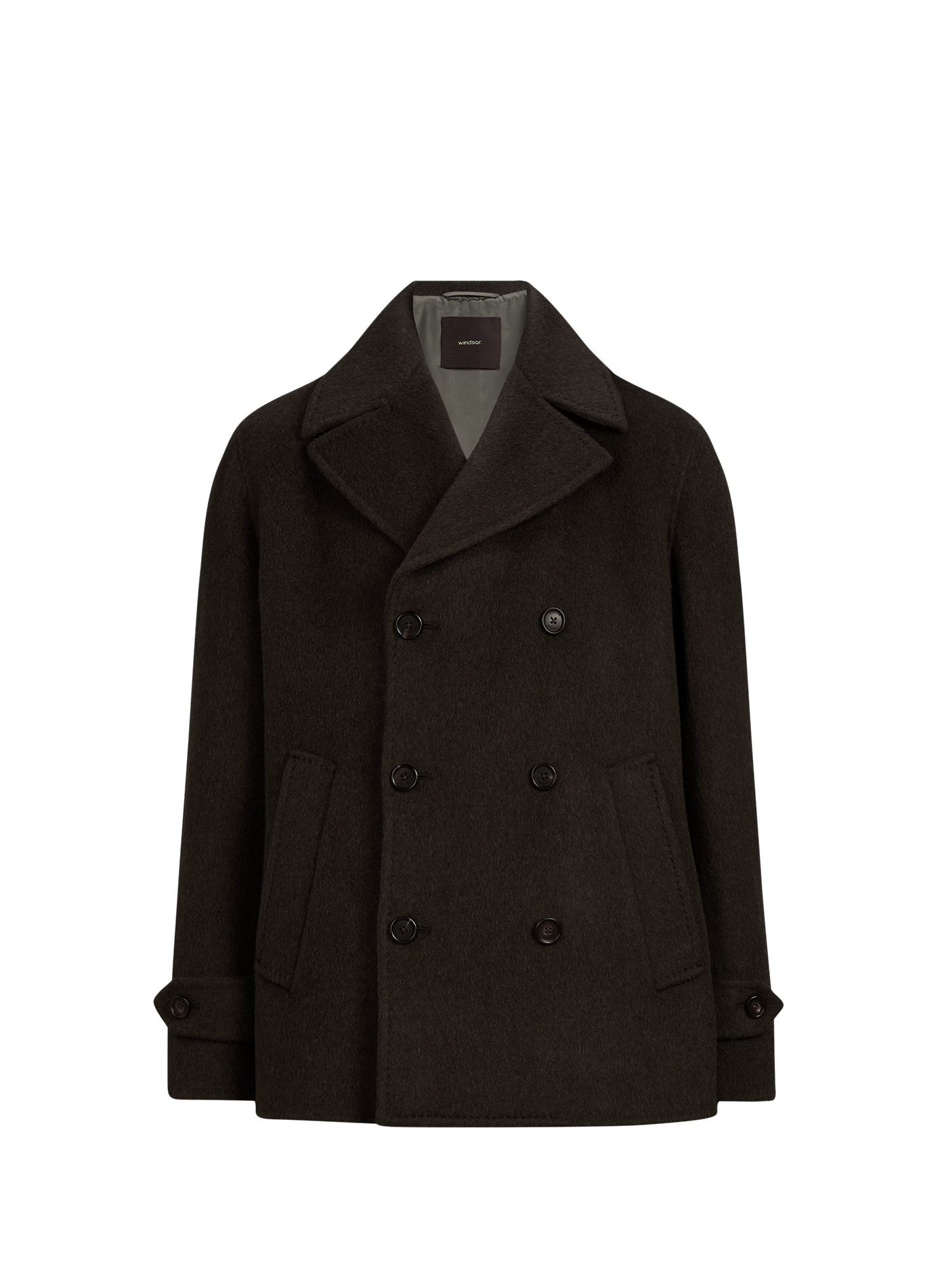 Wool coat with tailored collar WINDSOR Green