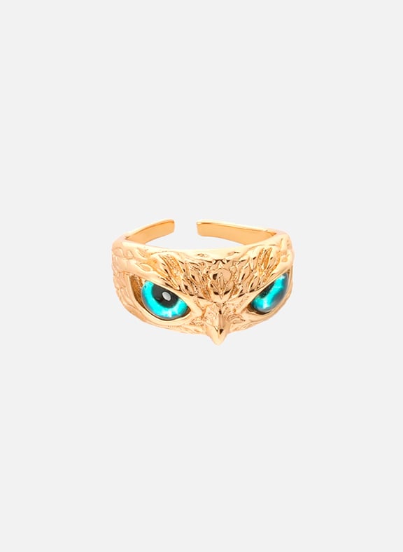 Bague yeux d'oiseau avec zircons selim Doré by HIPANEMA HIPANEMA Bague yeux d'oiseau avec zircons selim Doré