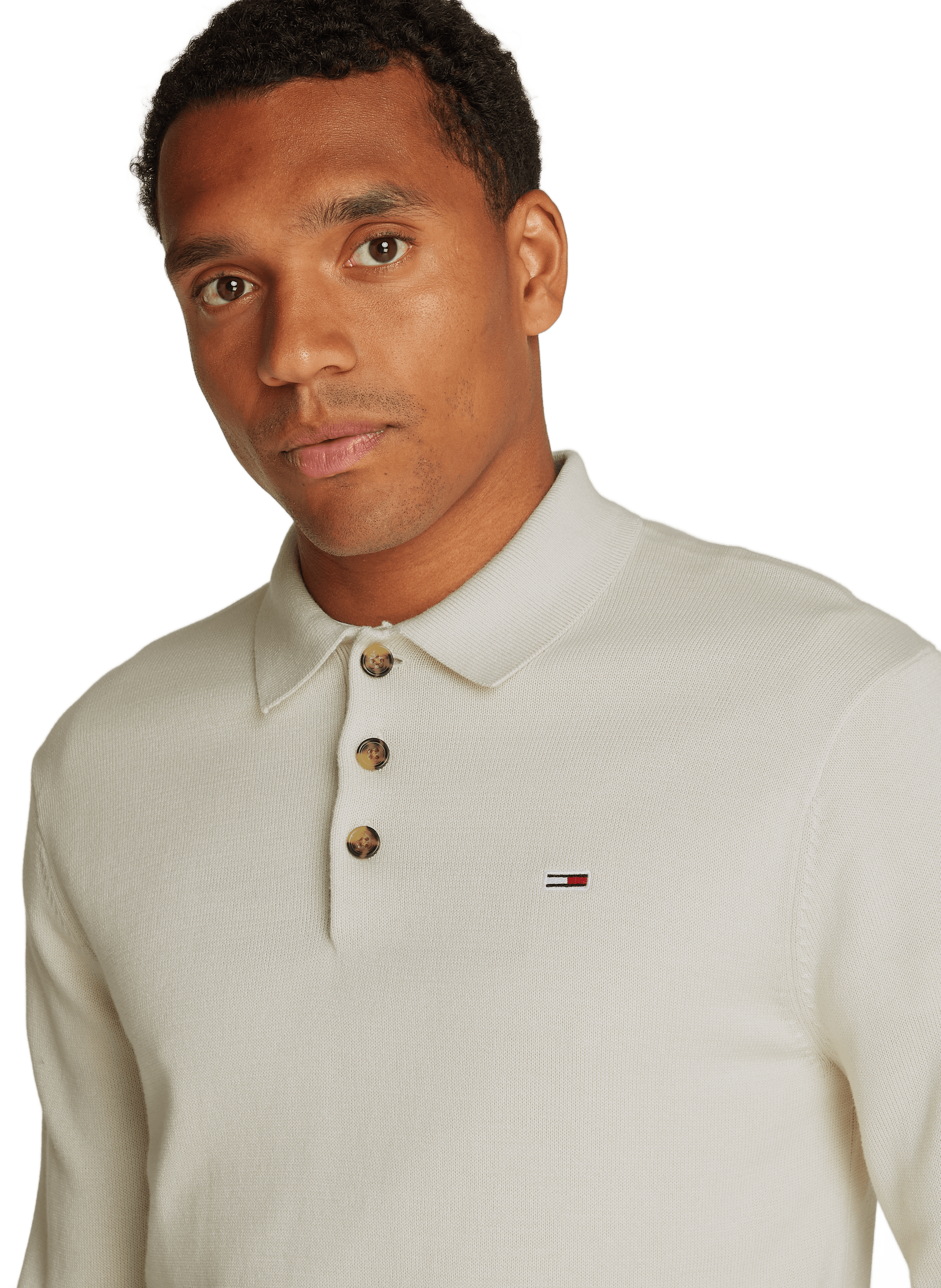 Polo manches longues TOMMY HILFIGER Beige