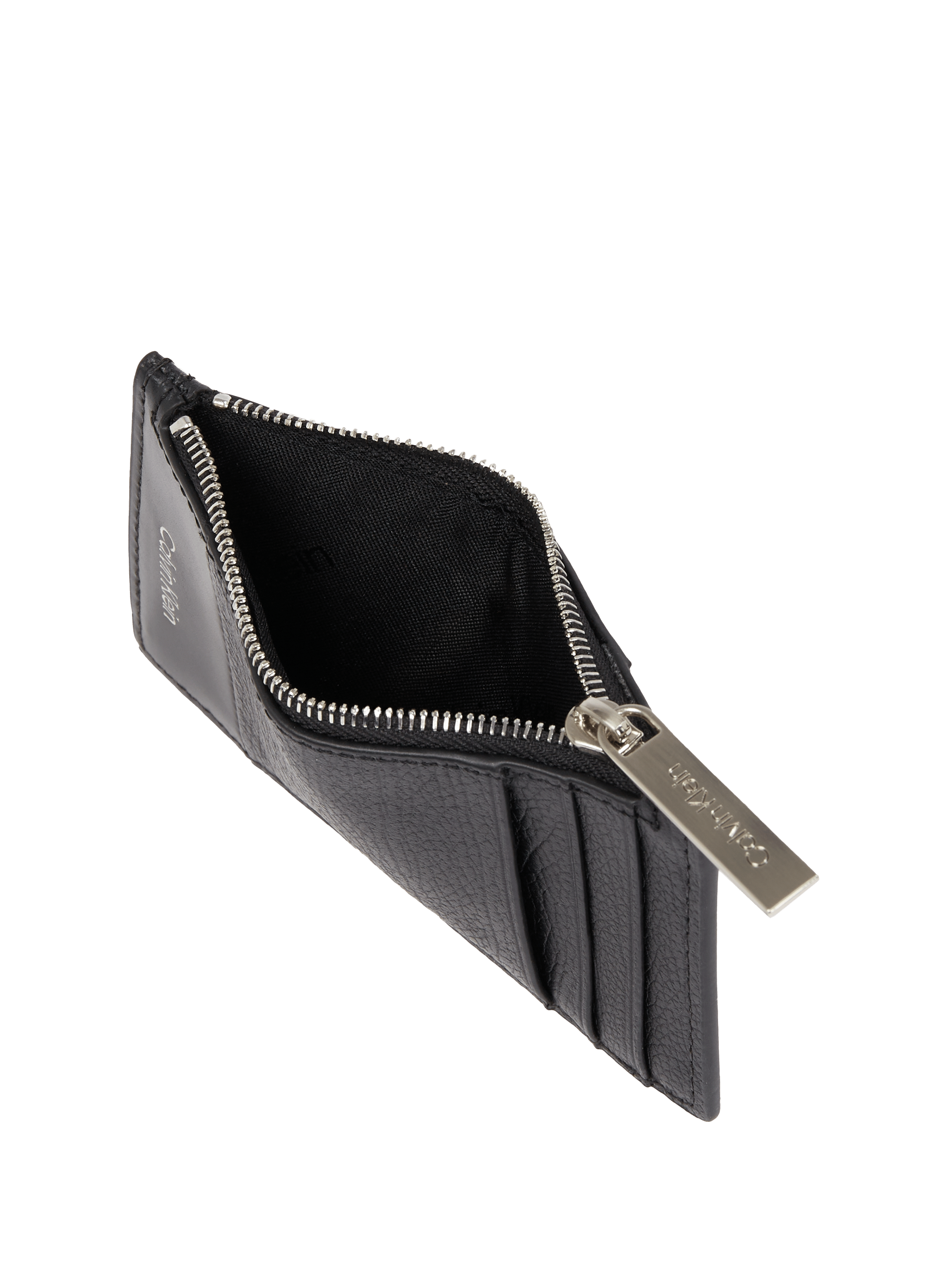 Porte-cartes en cuir  CALVIN KLEIN Noir