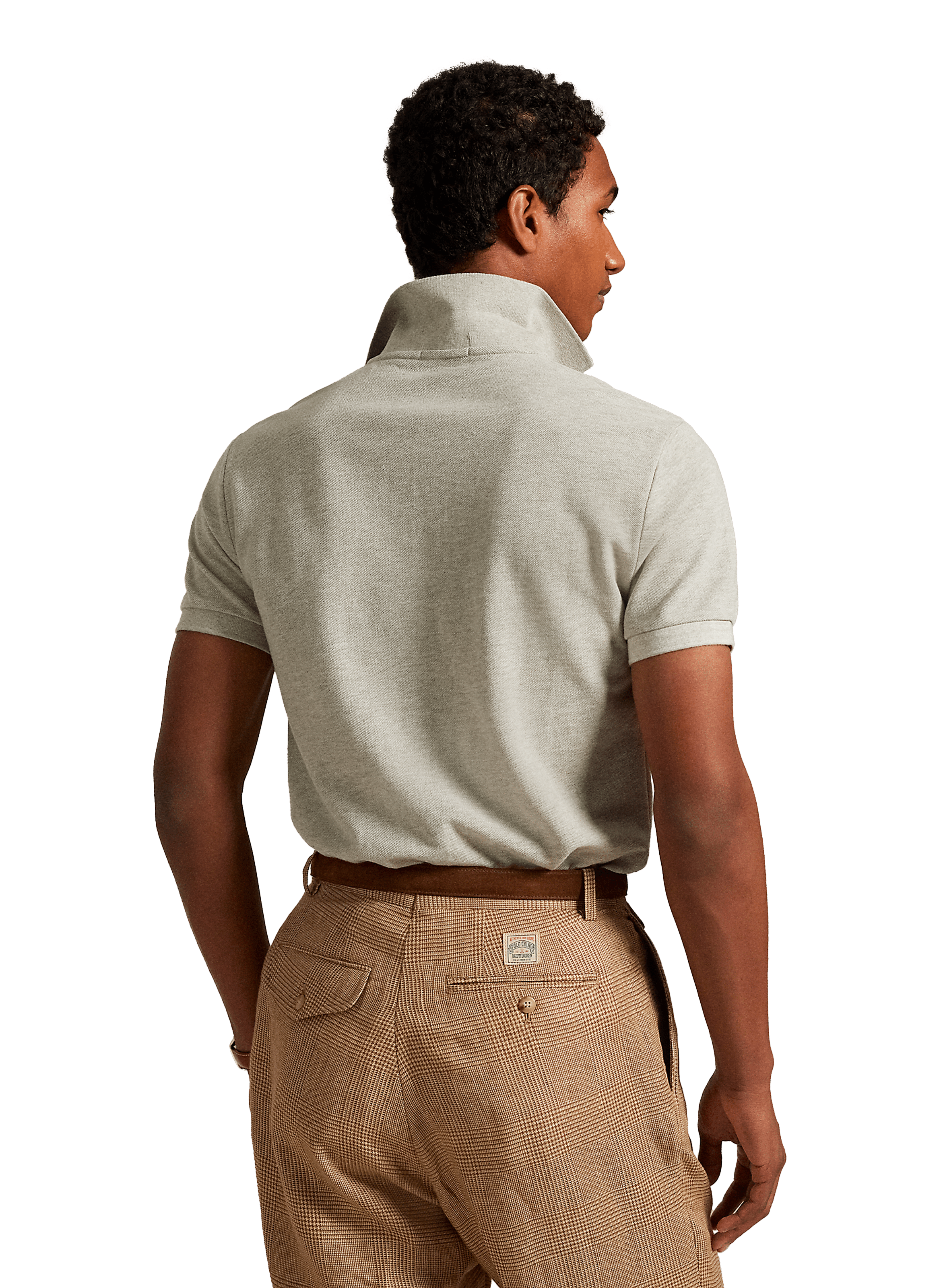 Organic cotton piqué polo shirt POLO RALPH LAUREN Grey