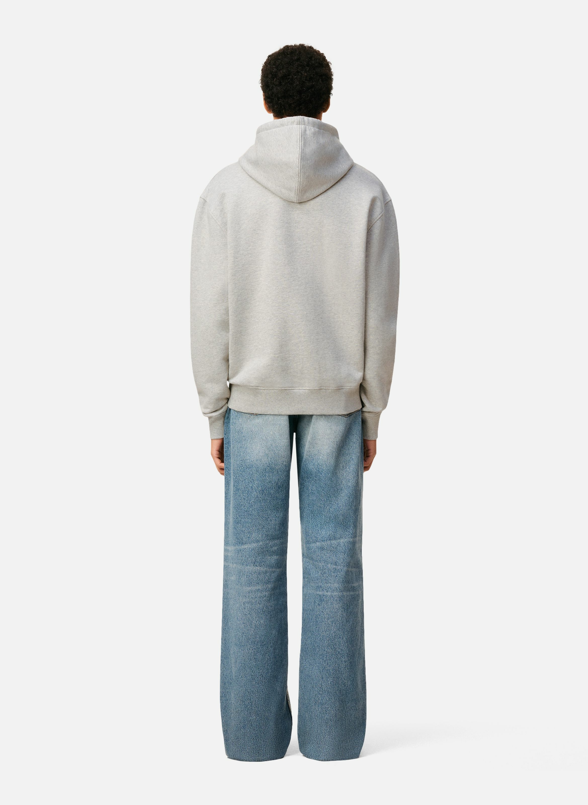 Hoodie ami de coeur en coton AMI PARIS Gris