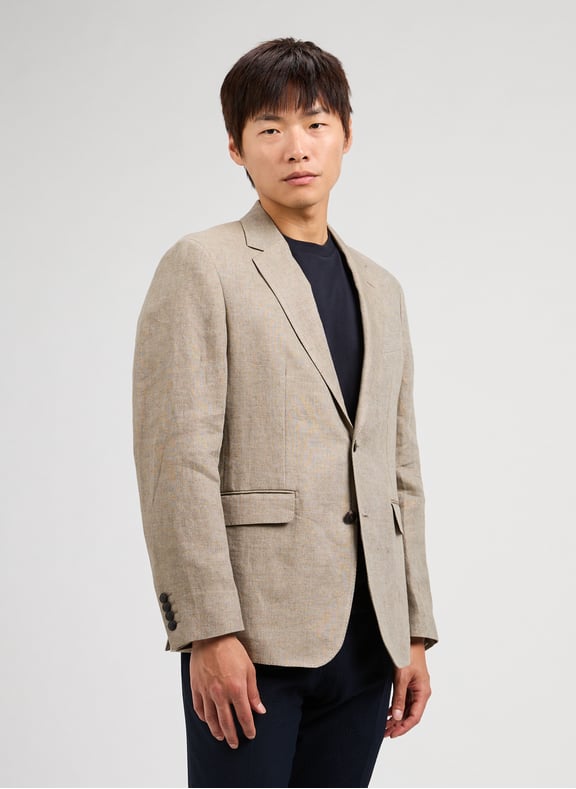 Blazer délavé en lin Beige by HACKETT HACKETT Blazer délavé en lin Beige