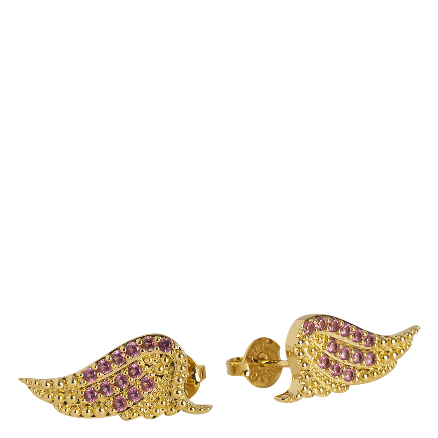 Boucles d'oreilles percées en laiton rock  Shiny gold