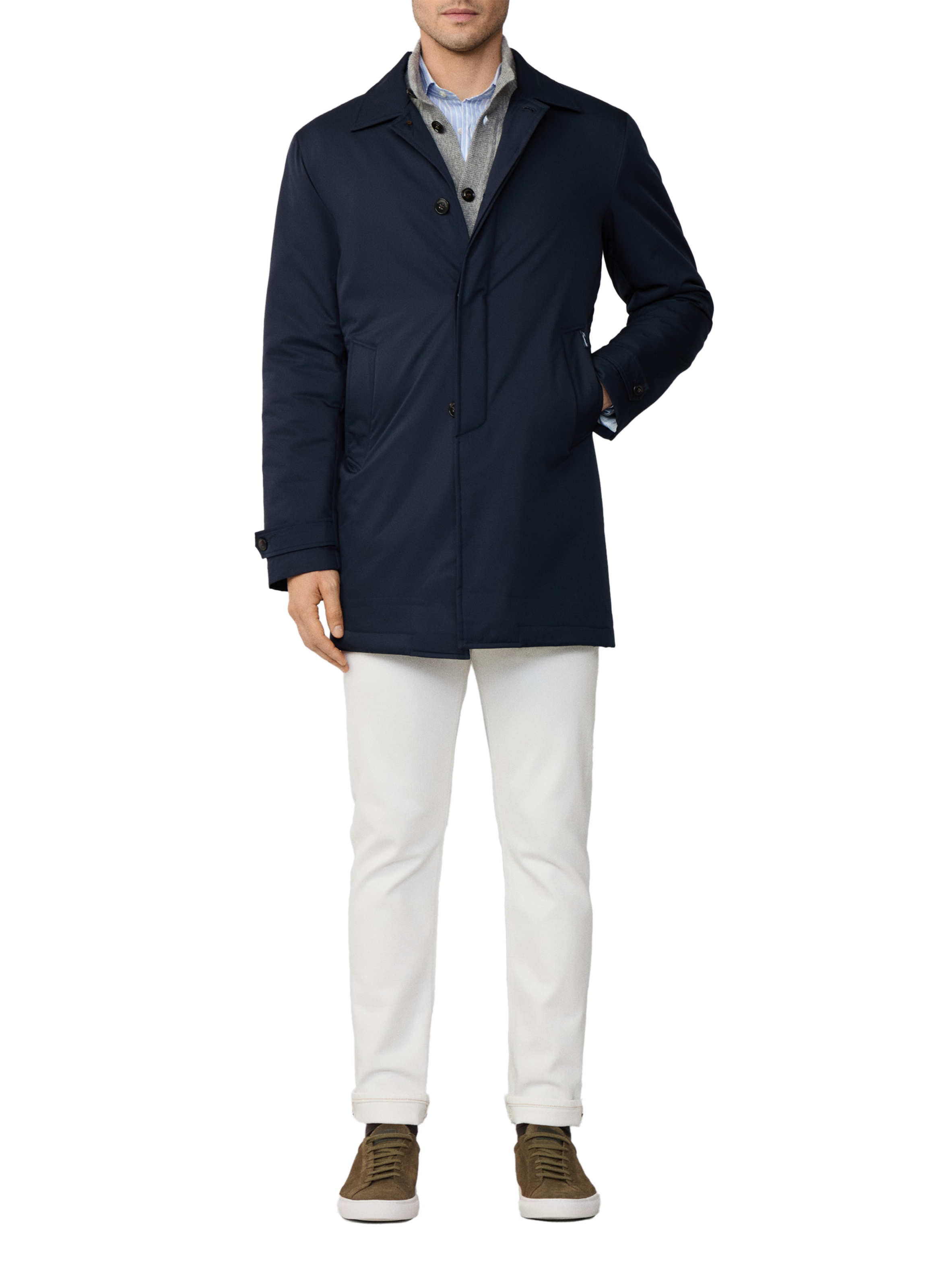 Trench coat matelassé FACONNABLE Bleu