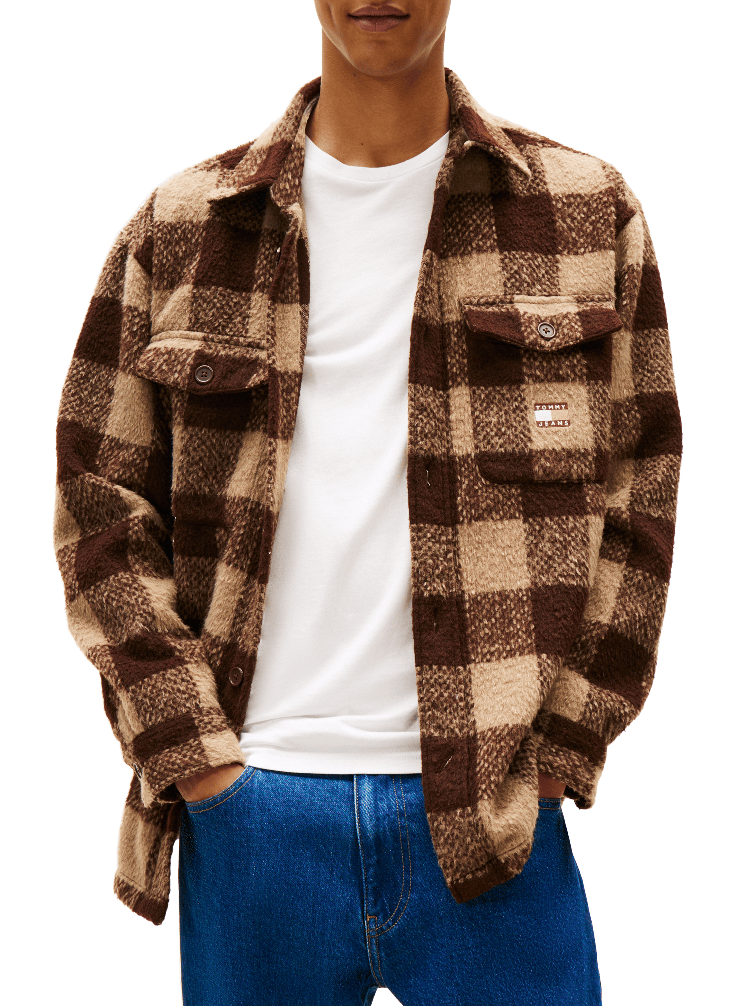 TOMMY HILFIGER Surchemise oversize à carreaux Multicolore