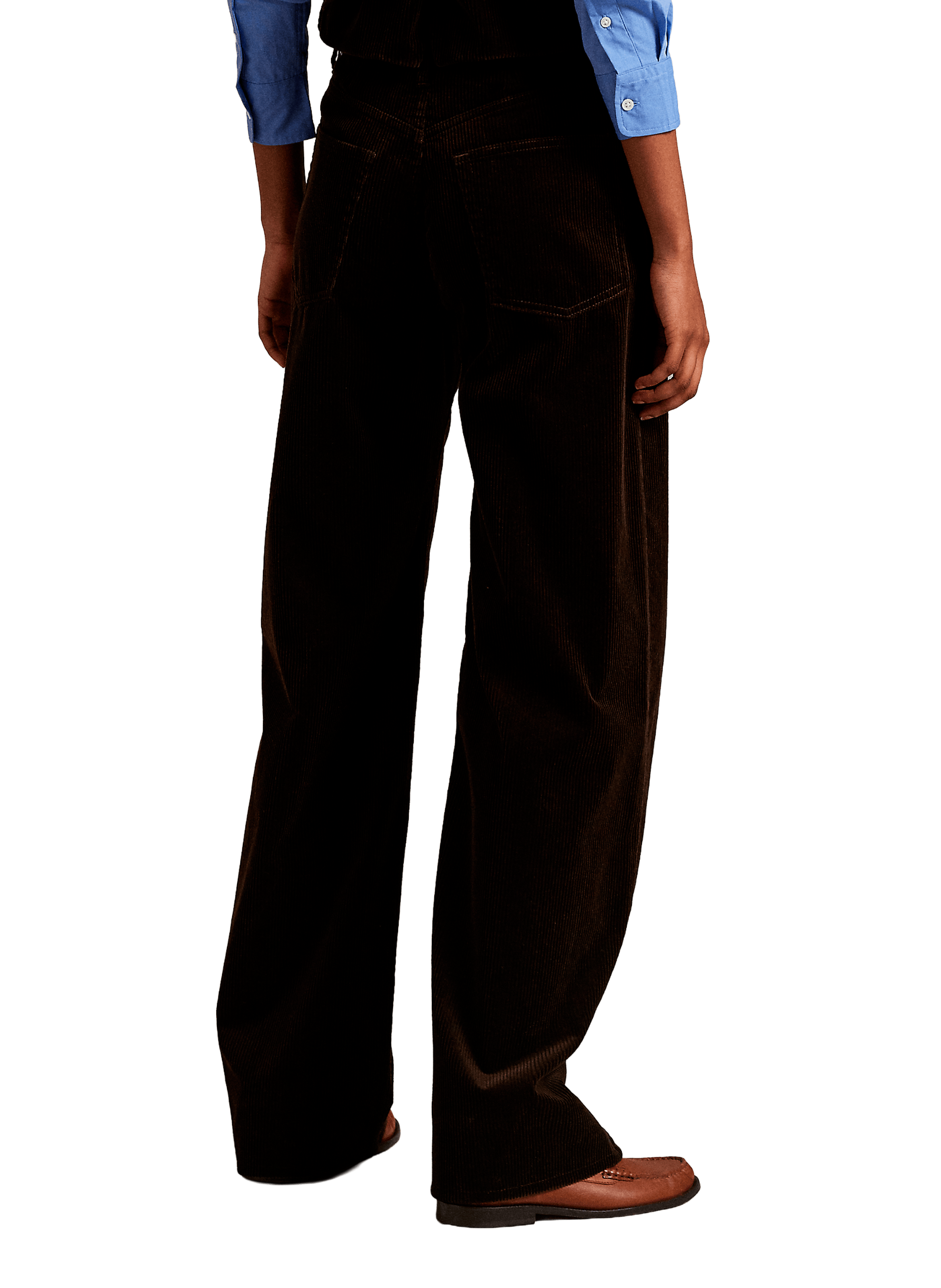 Straight corduroy cotton pants POLO RALPH LAUREN Brown