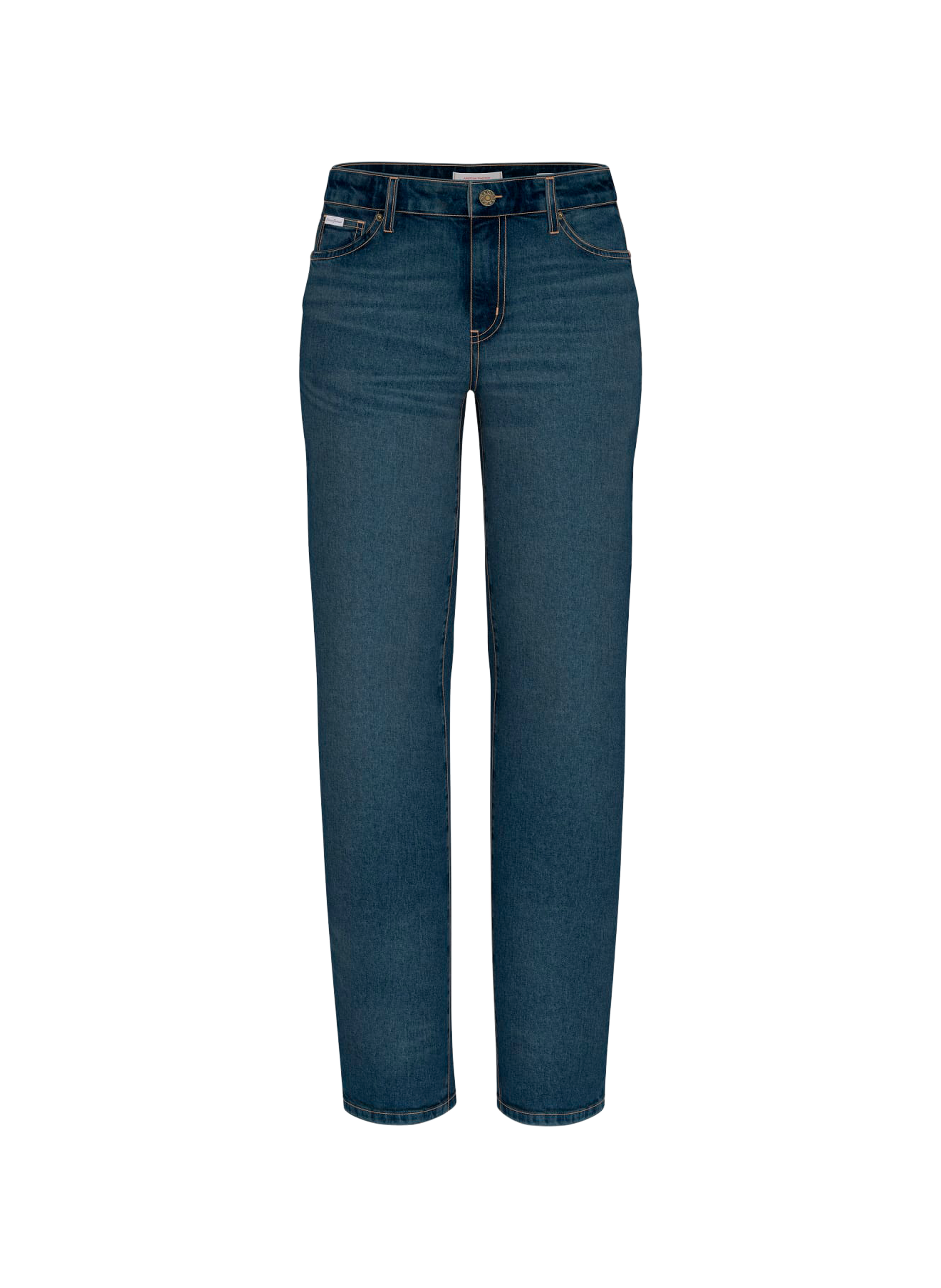 GUESS Five-pocket cotton blend jeans Blue