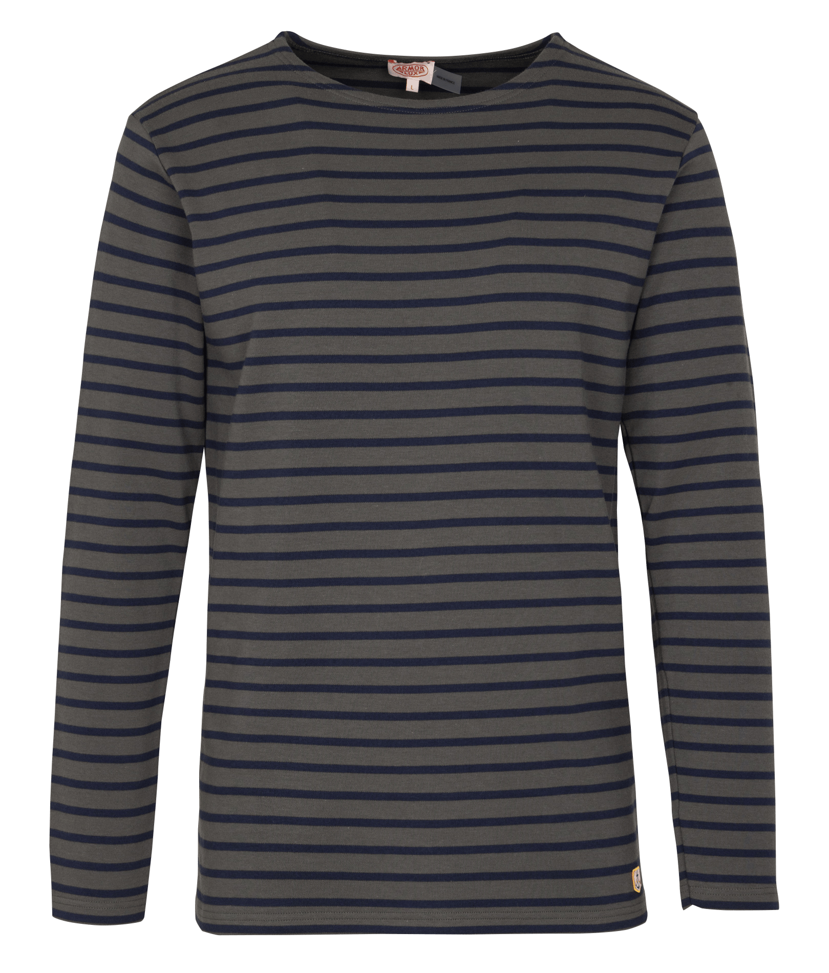 T-shirt col rond à rayures en coton houat ARMOR-LUX Bleu