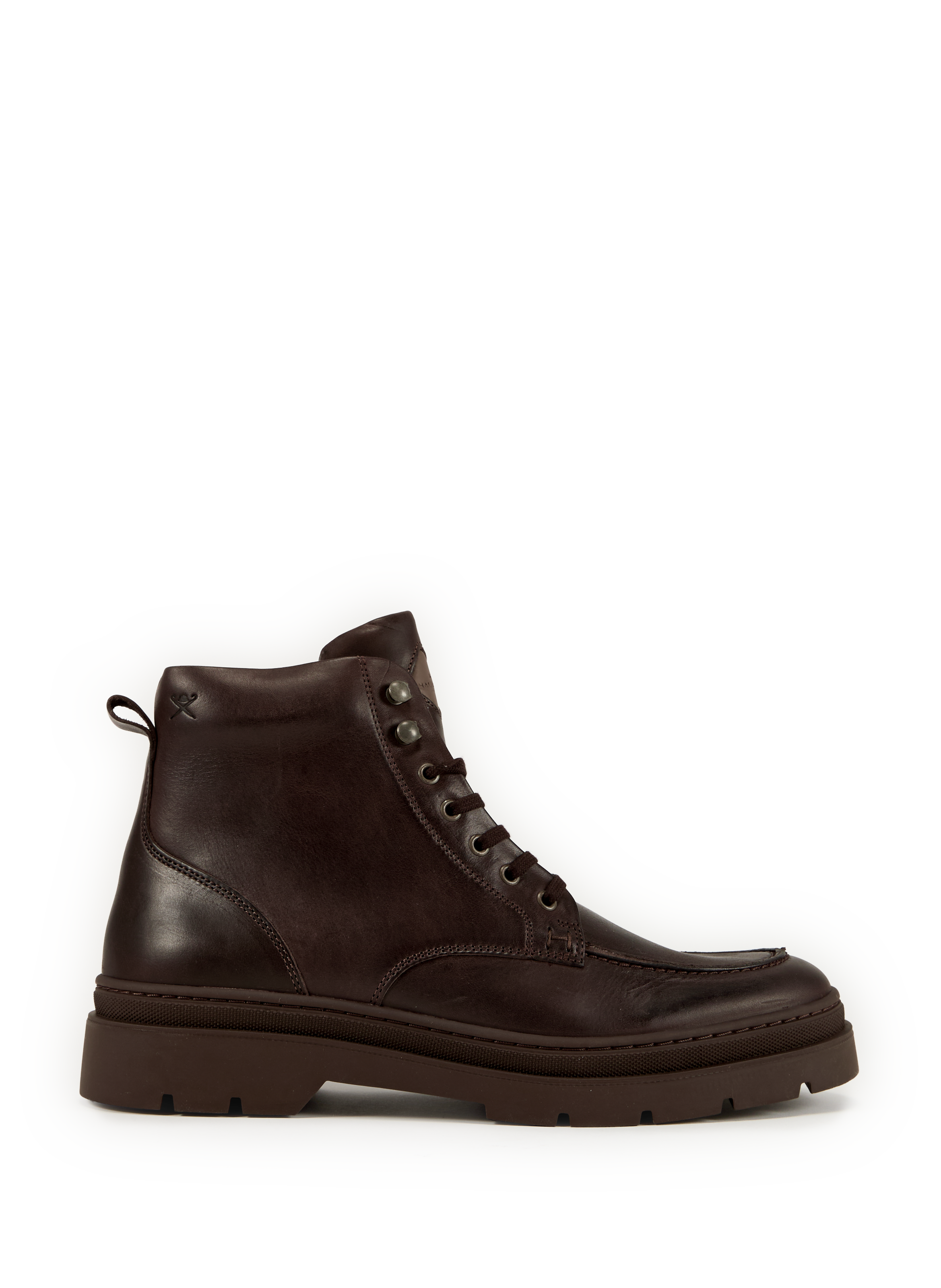 HACKETT Cowhide leather ankle boots Brown