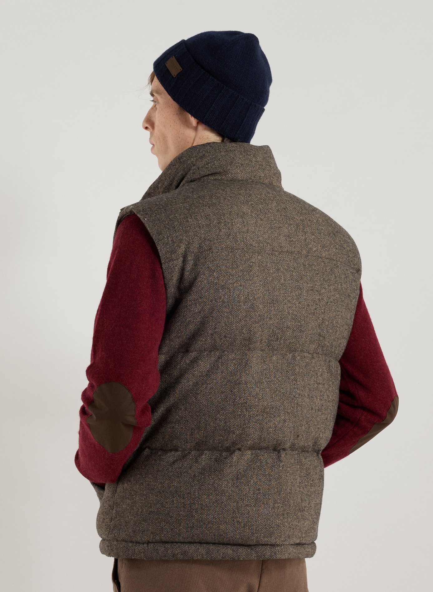 Sleeveless wool blend puffer jacket GANT Beige