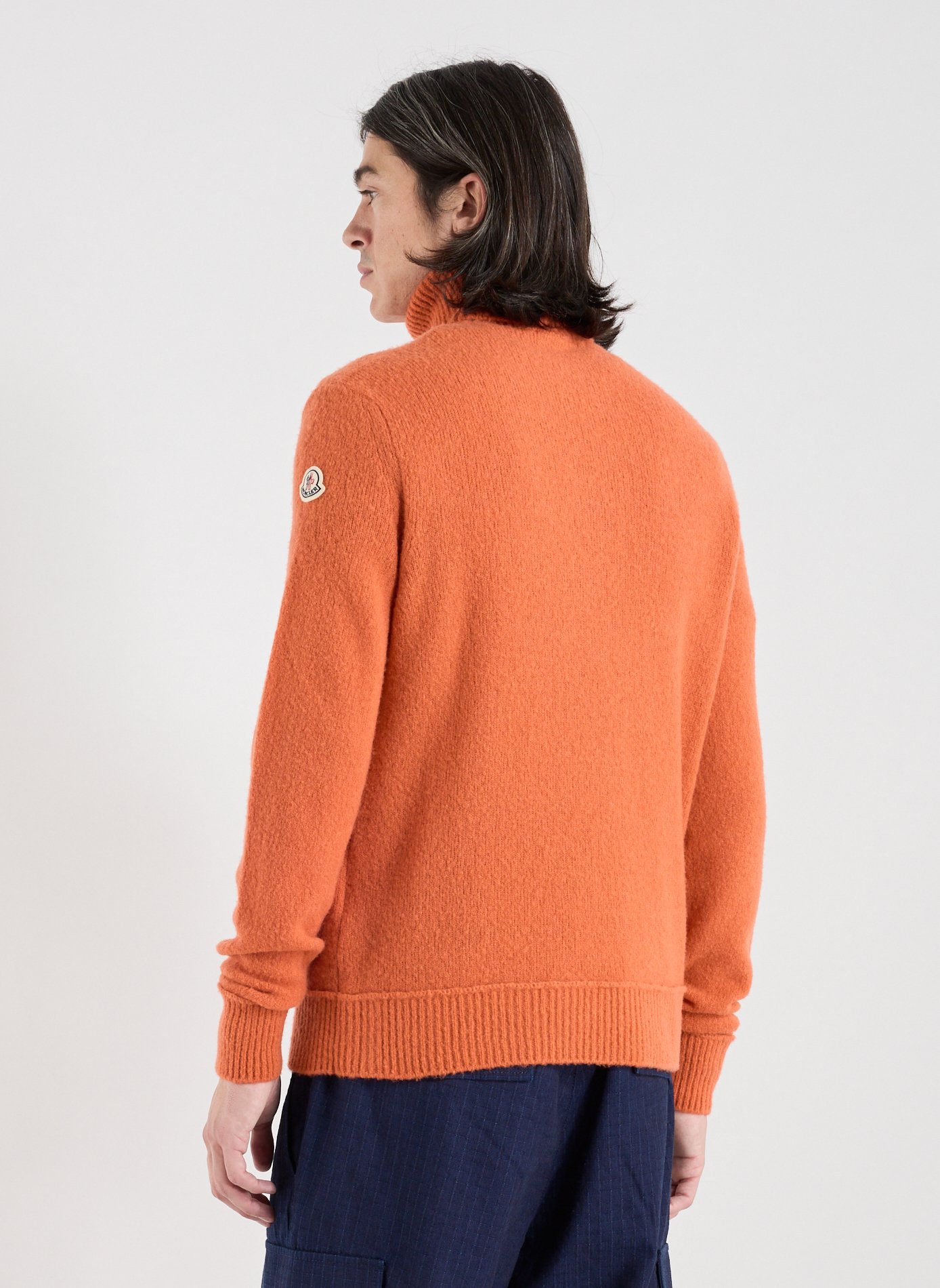 Turtleneck sweater in blended virgin wool MONCLER Orange