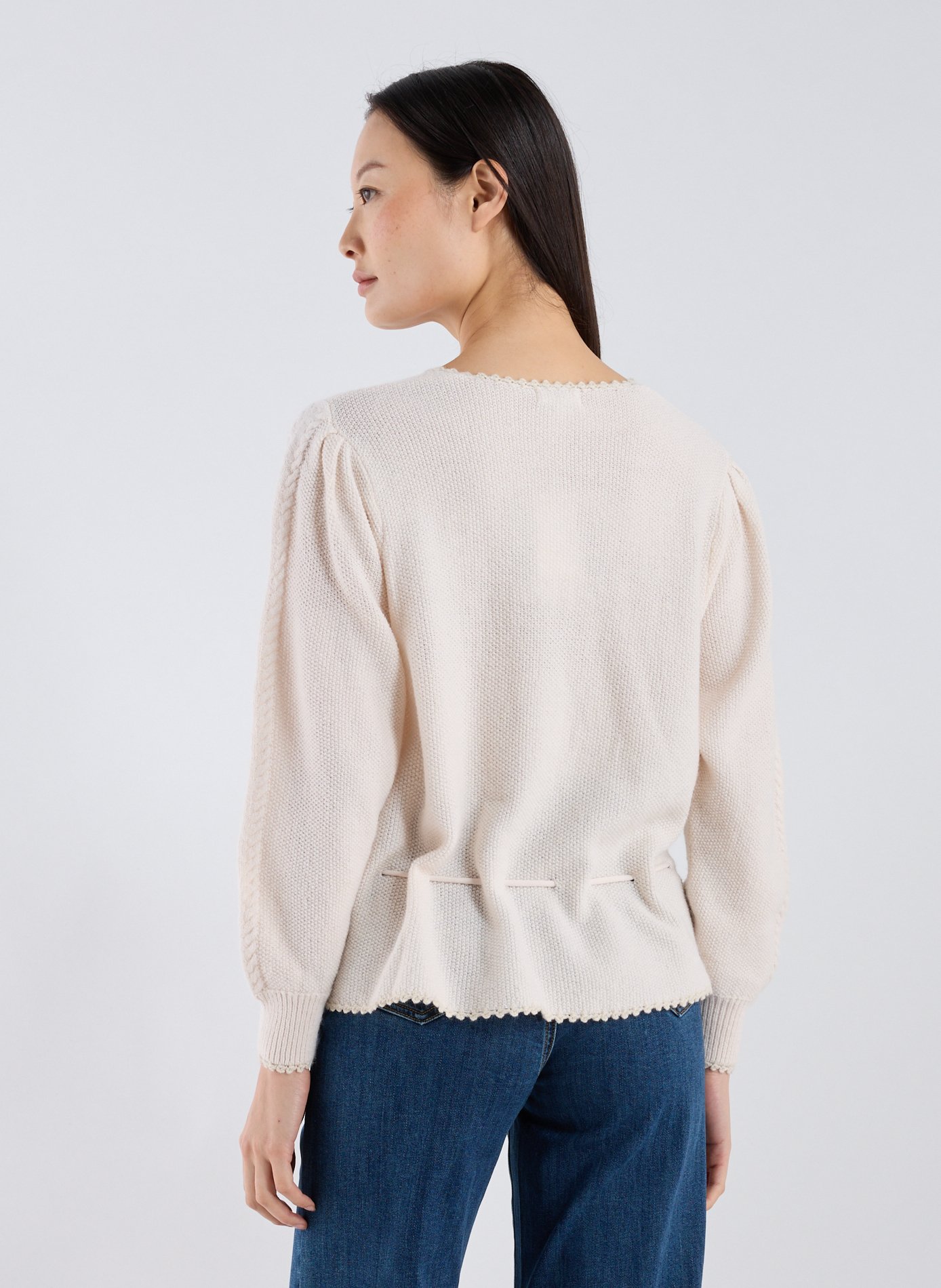 Cardigan en laine mélangée LOUISE MISHA Blanc