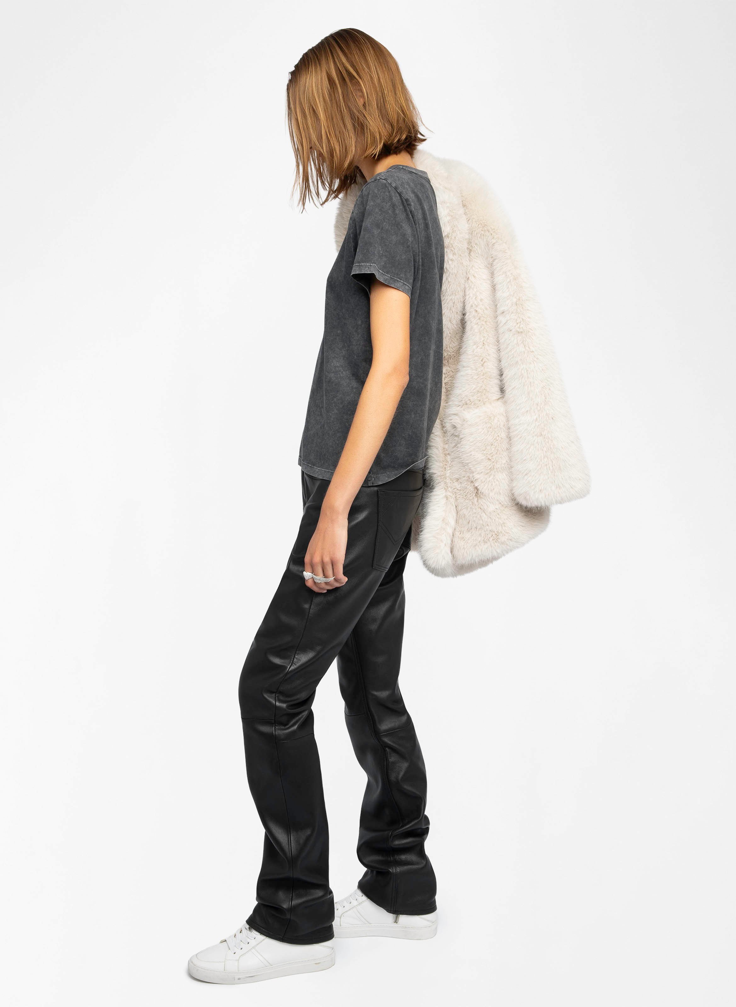 Tee-shirt col rond en coton alys ZADIG&VOLTAIRE Noir