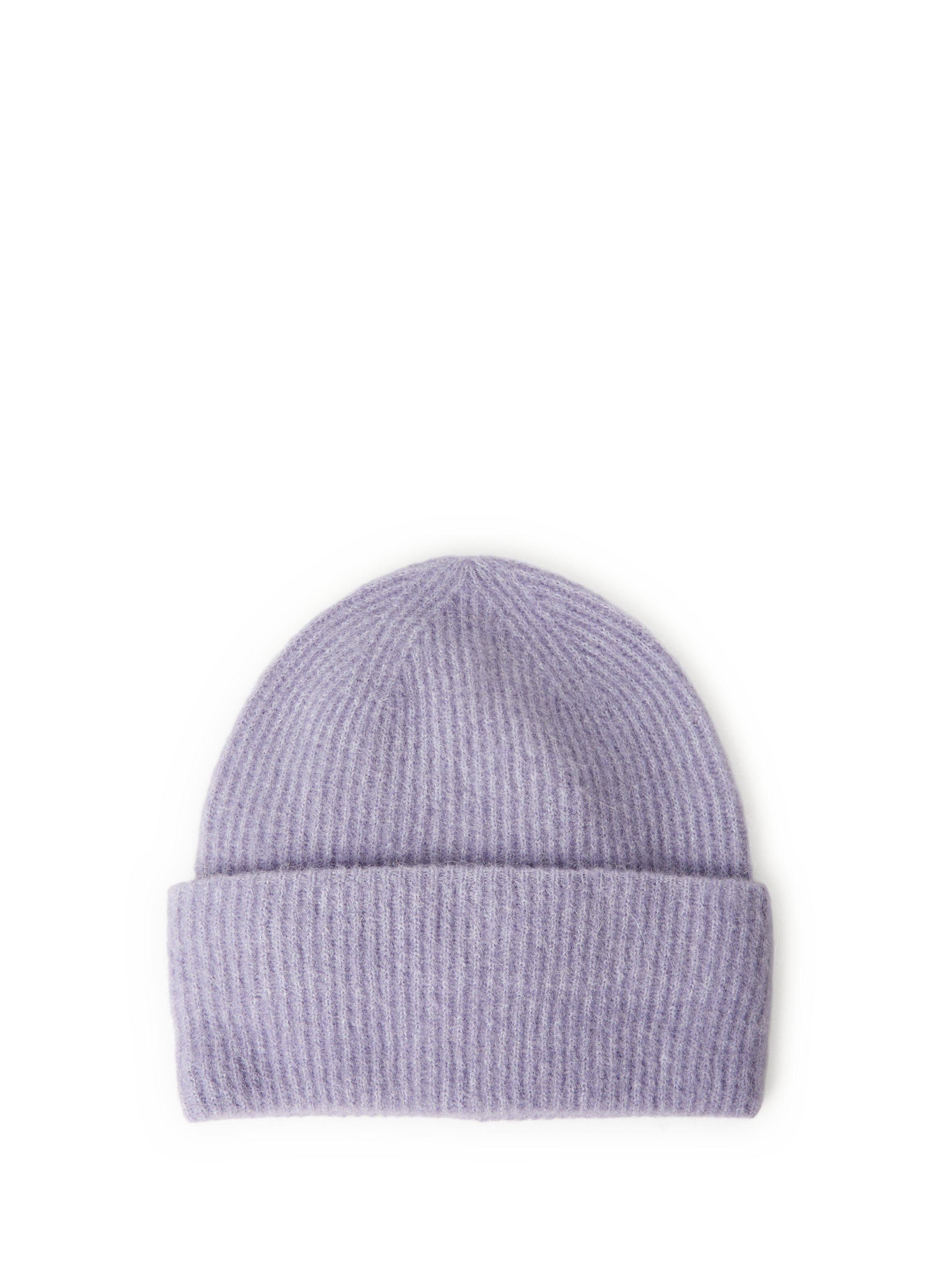 SAMSOE SAMSOE Bonnet côtelé en laine mélangée Violet