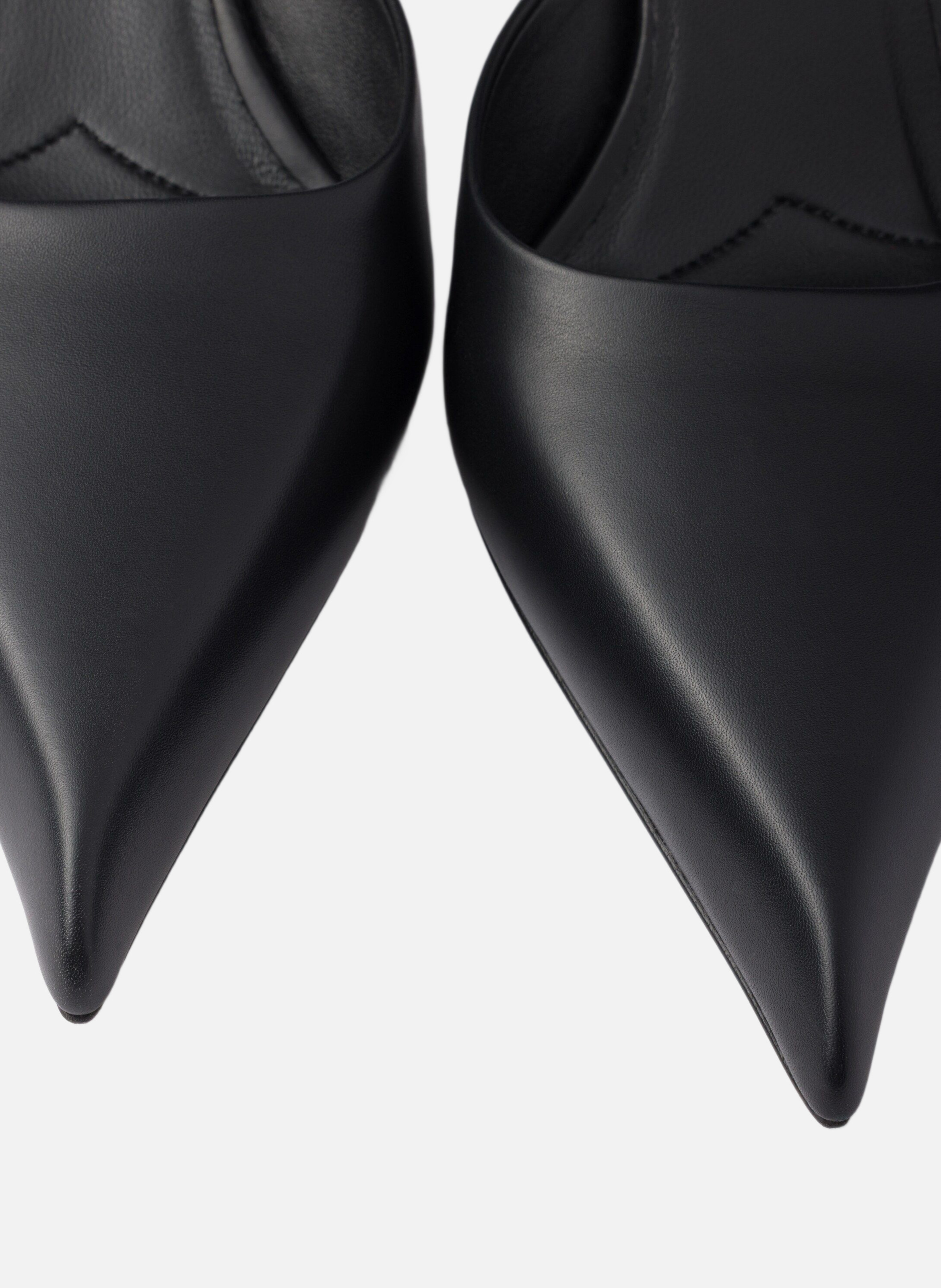 Mules en cuir PRADA Noir