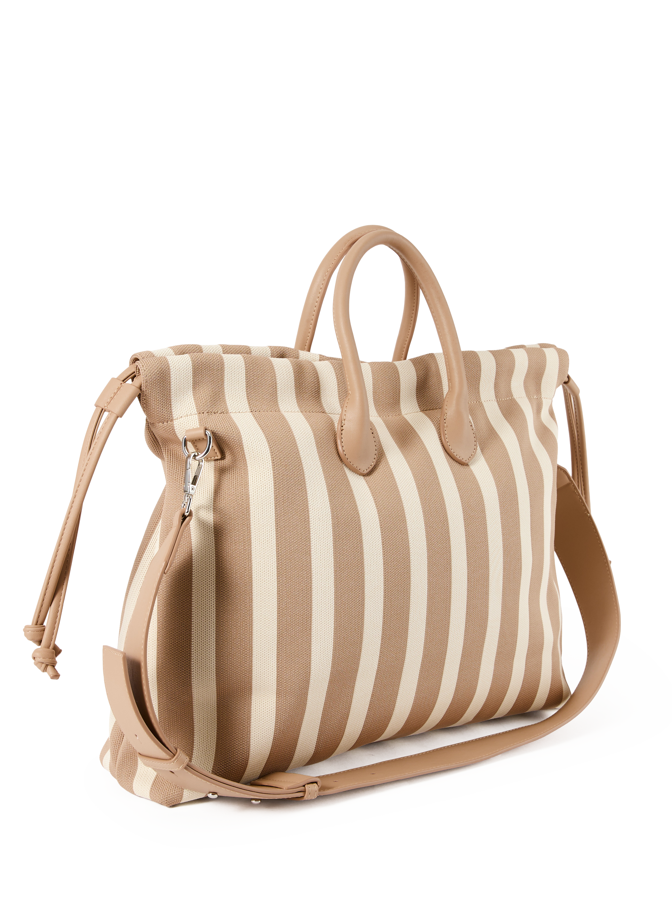 Sac cabas rayé  AU PRINTEMPS PARIS Beige