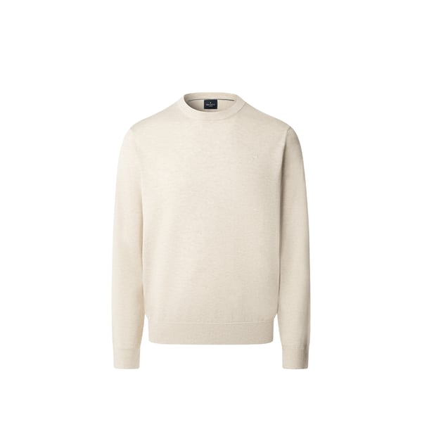 Pull col rond en coton et soie