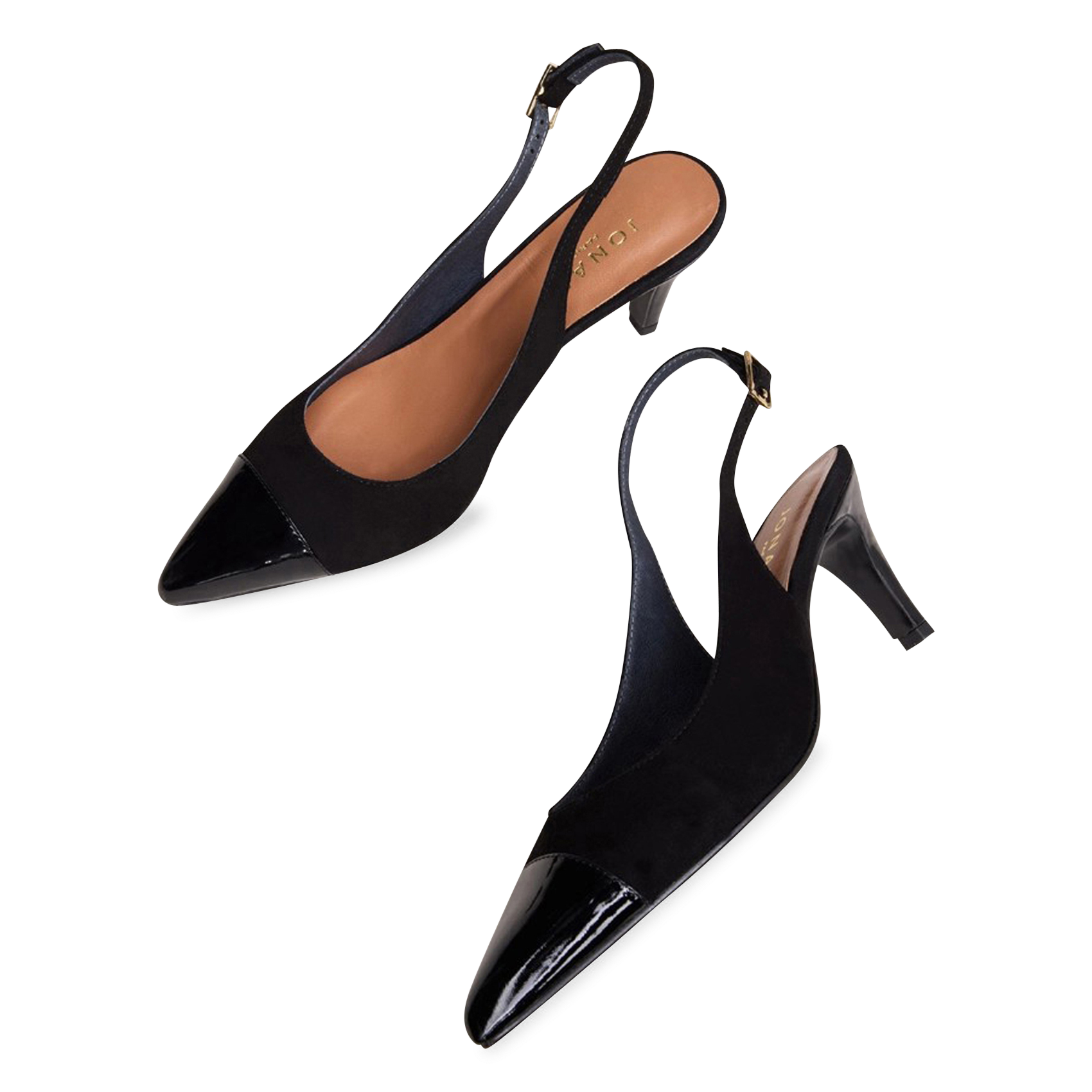 Escarpins à talons en cuir destelle JONAK Noir