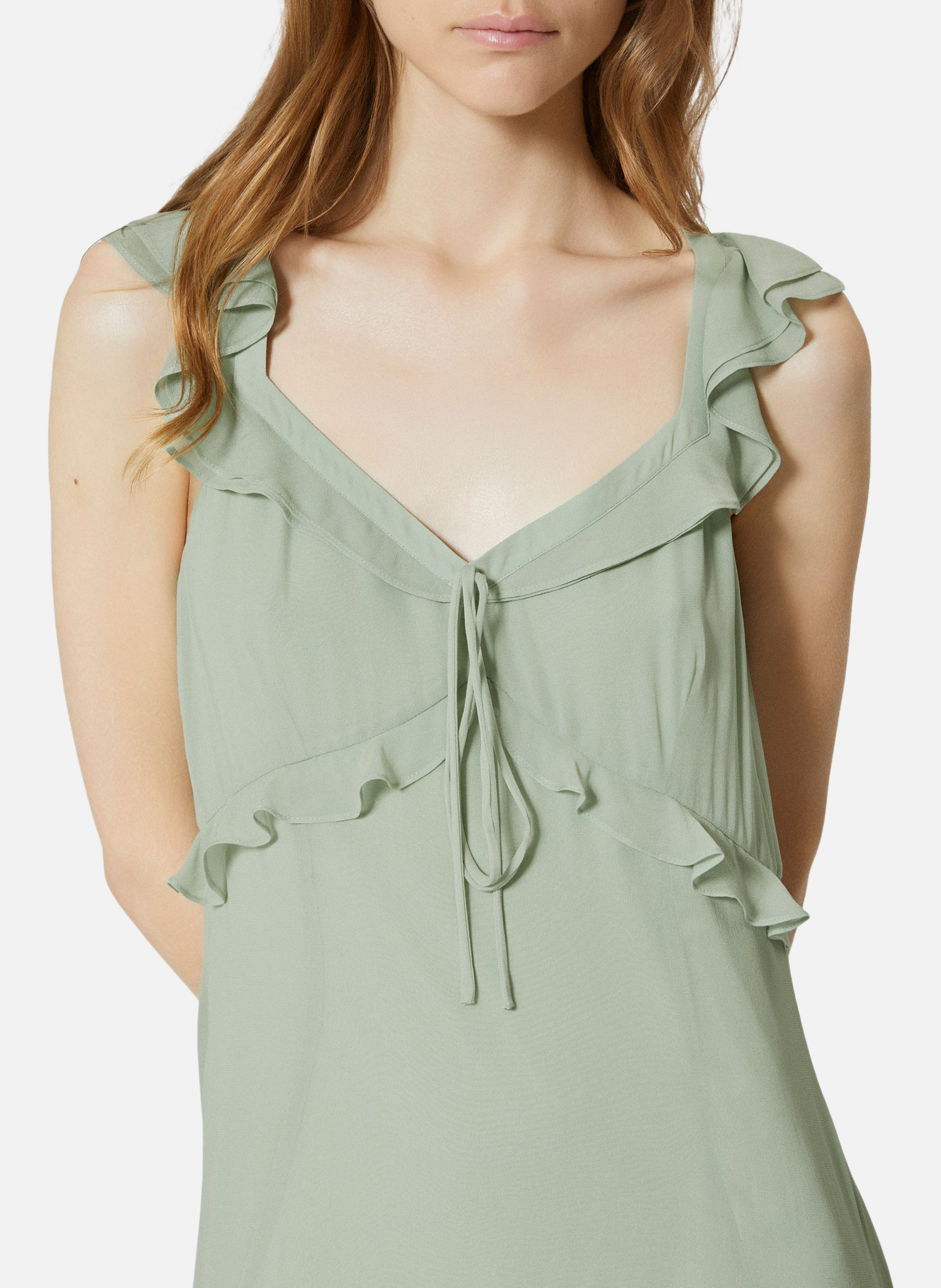 Robe longue volantée THE KOOPLES Vert