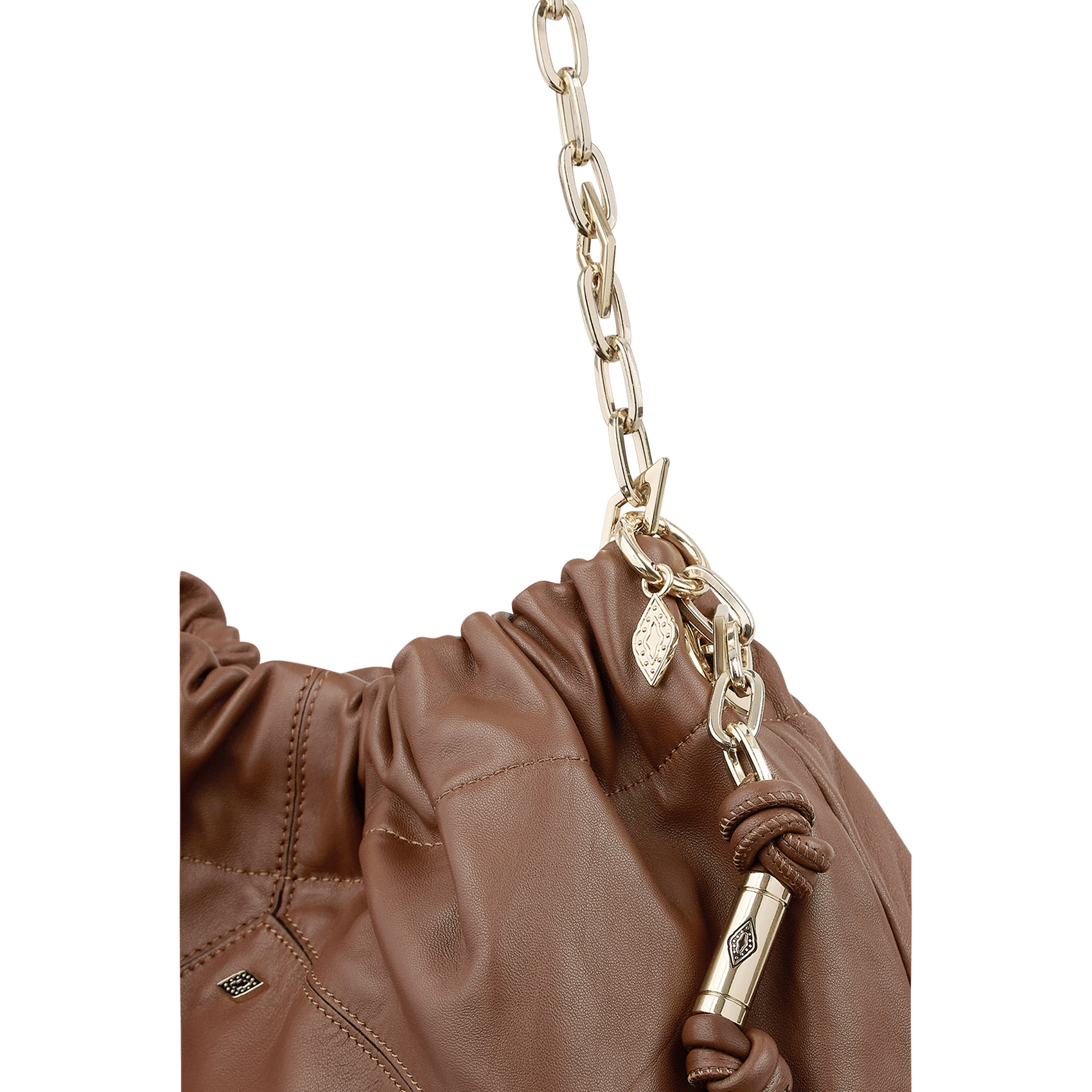 Cabas en cuir june tote BA&SH Marron