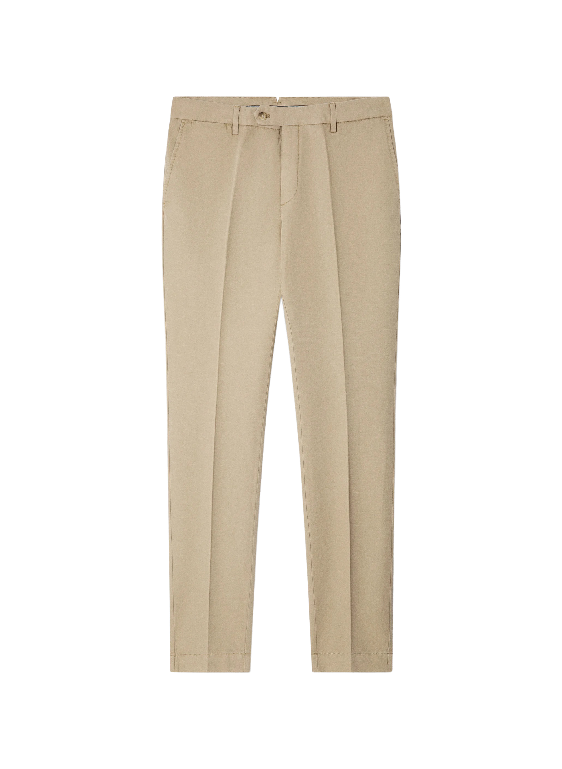 Kensington slim chino pants in linen and cotton HACKETT Beige