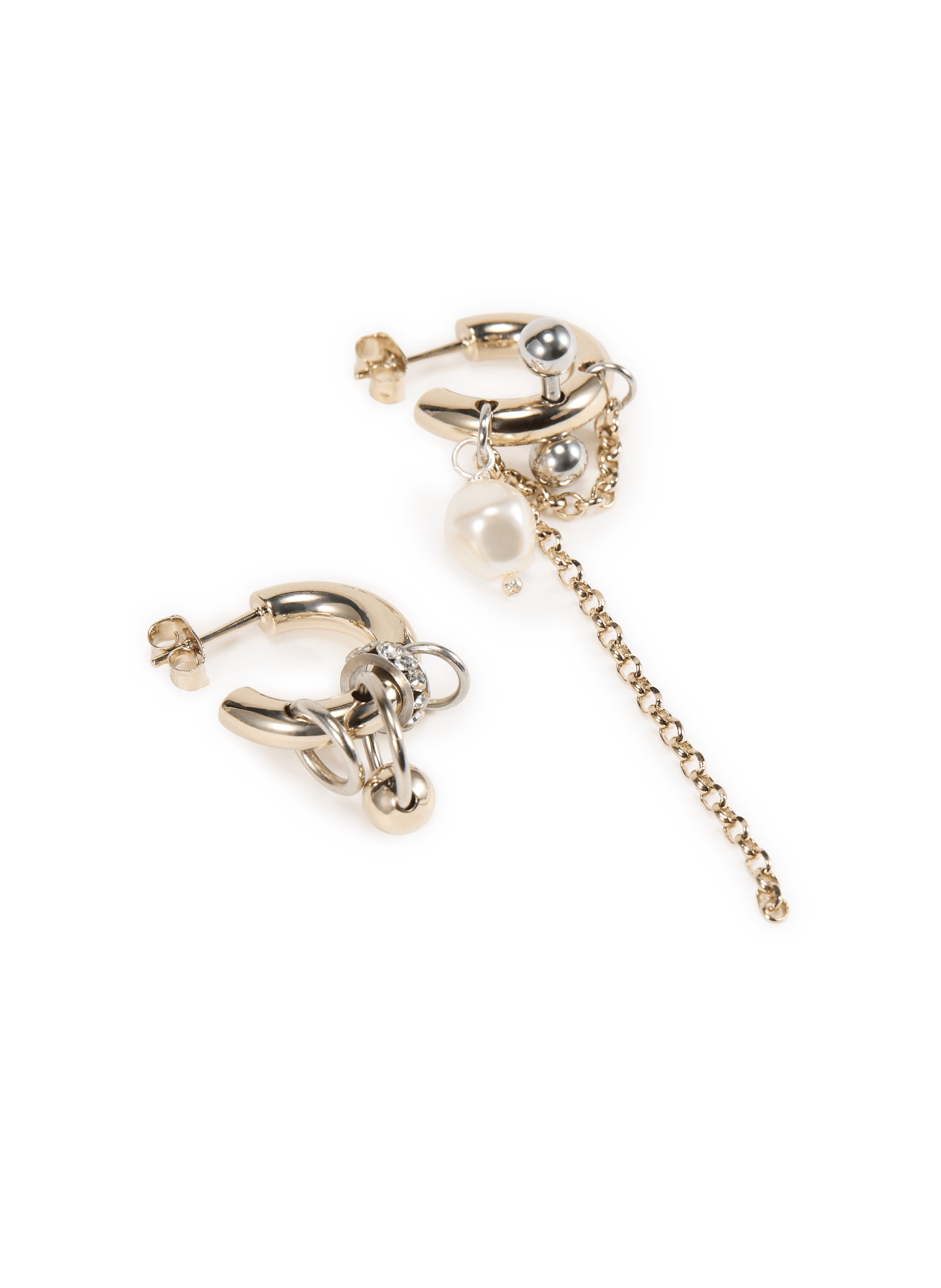 Boucles d'oreilles Nathan en laiton JUSTINE CLENQUET Multicolore