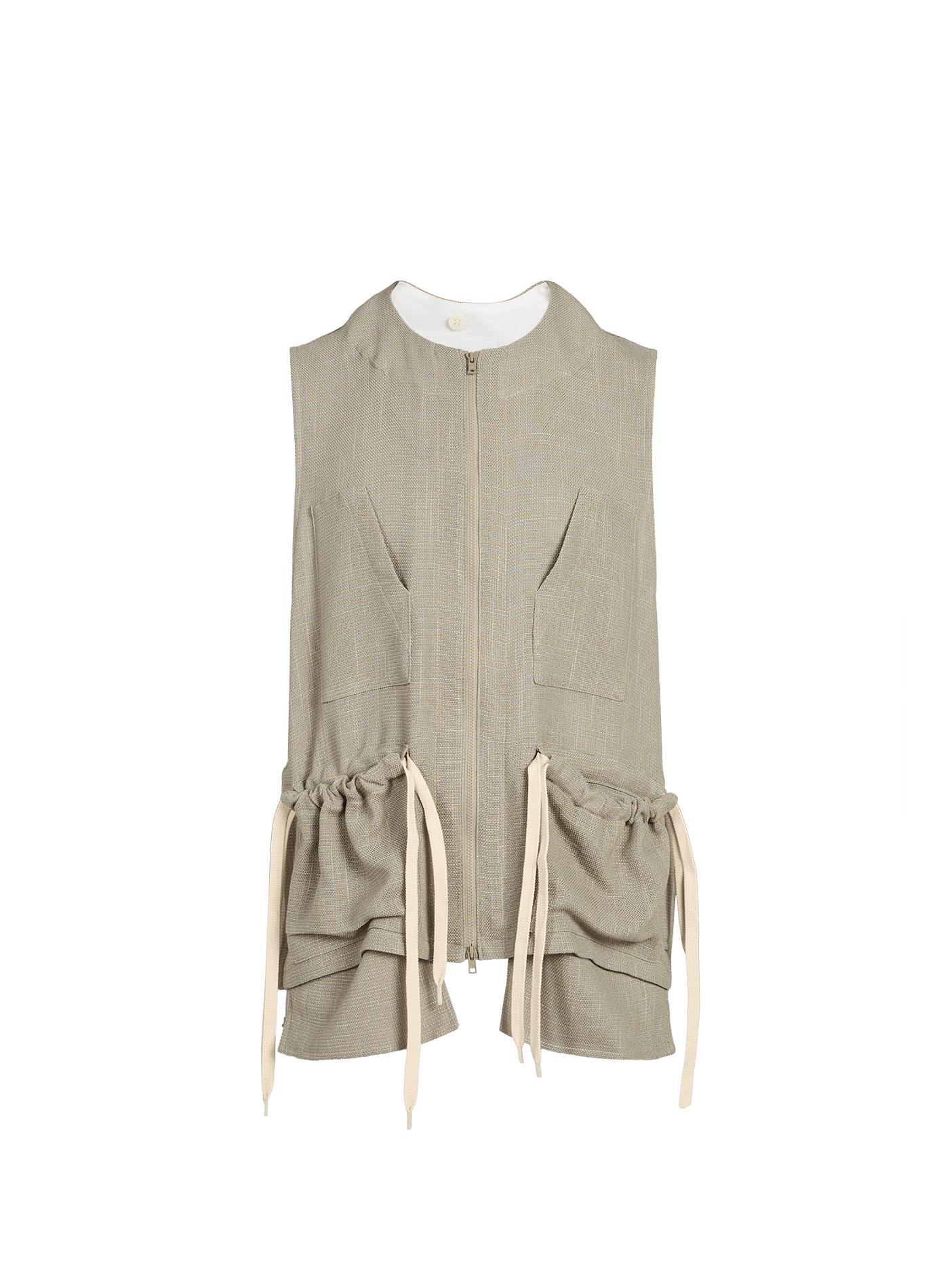 Oversized round neck jacket WANSIE Grey