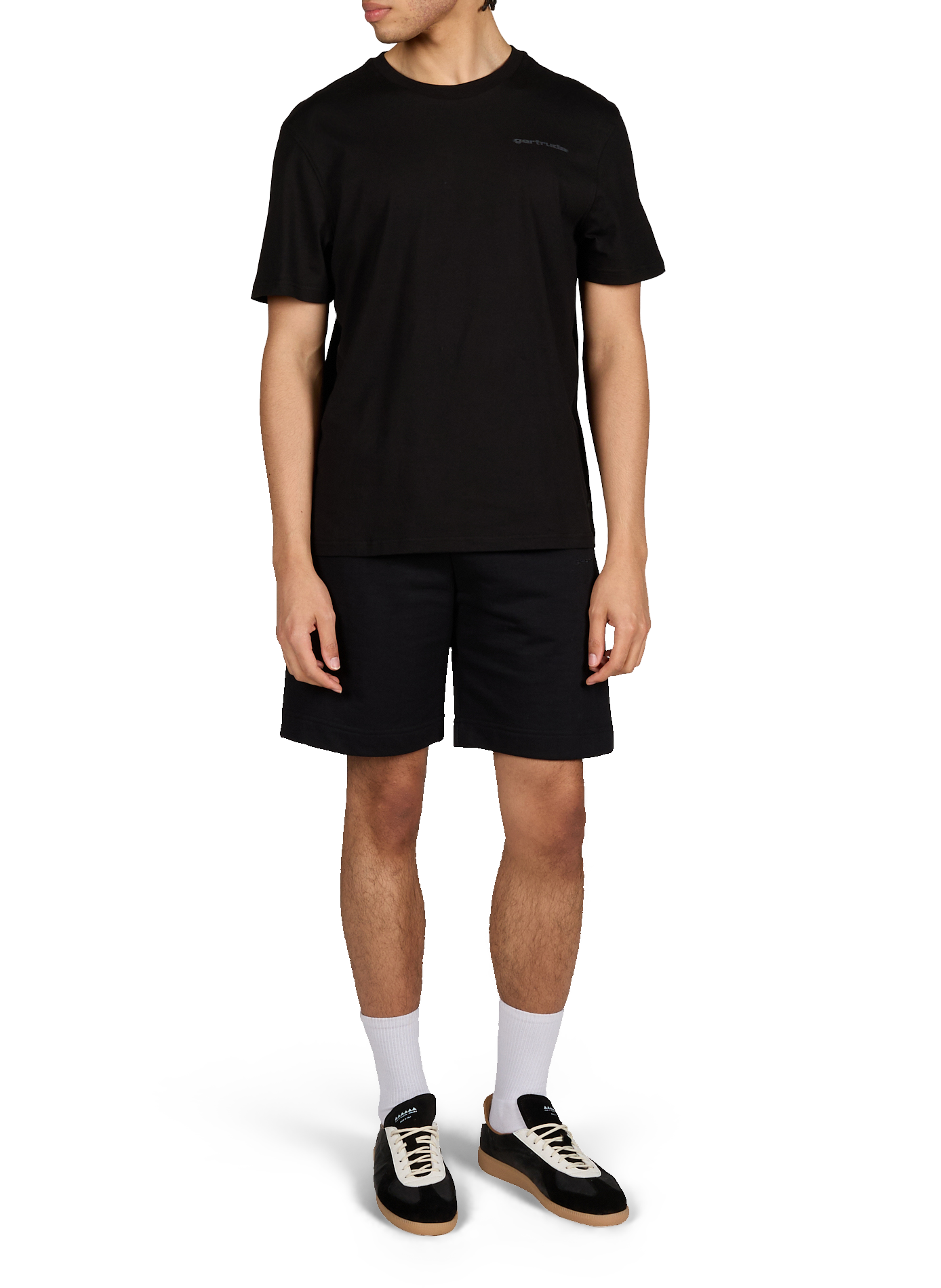 Contrast print cotton T-shirt GERTRUDE ET GASTON Black