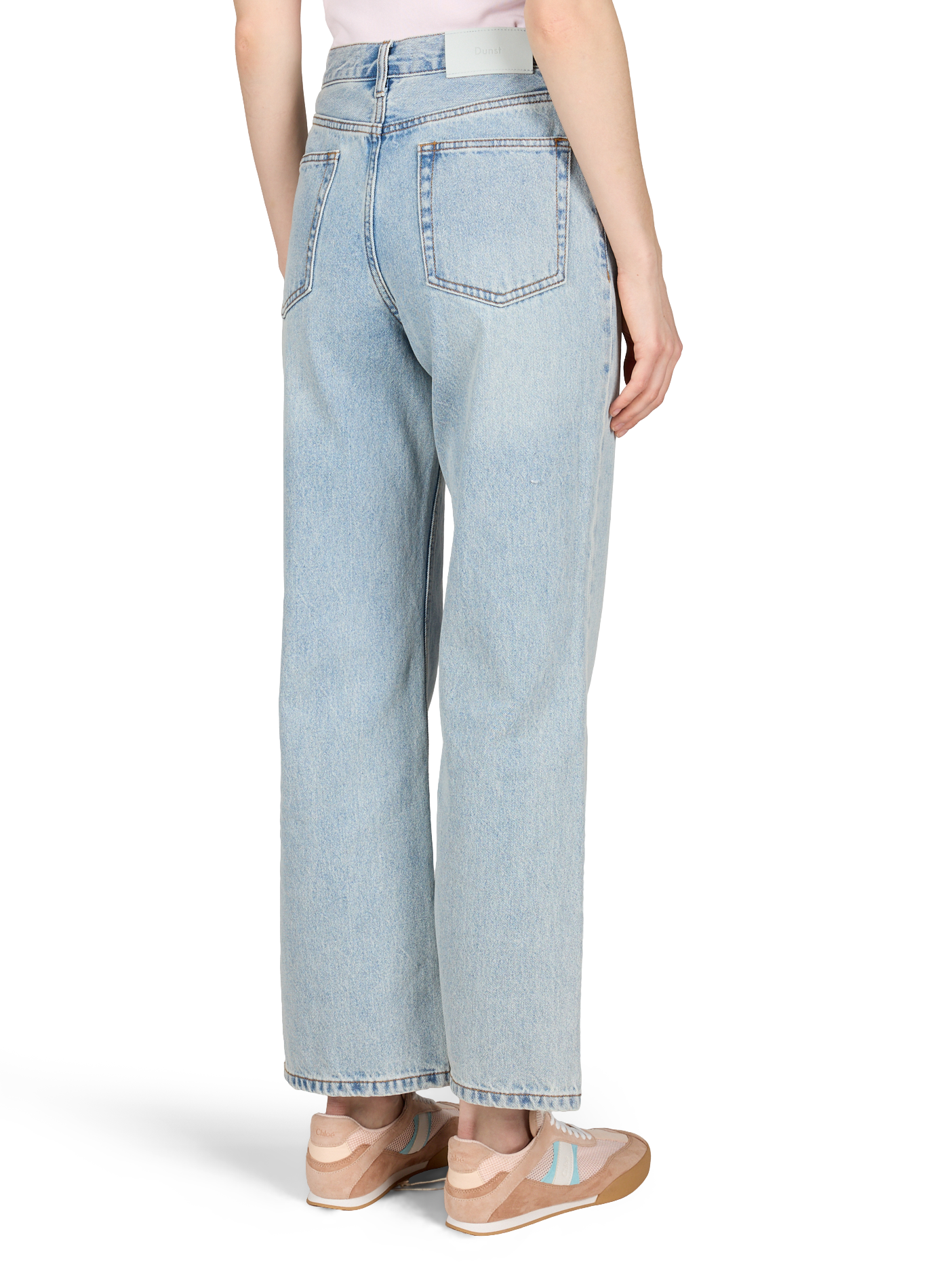Straight cotton jeans DUNST Blue