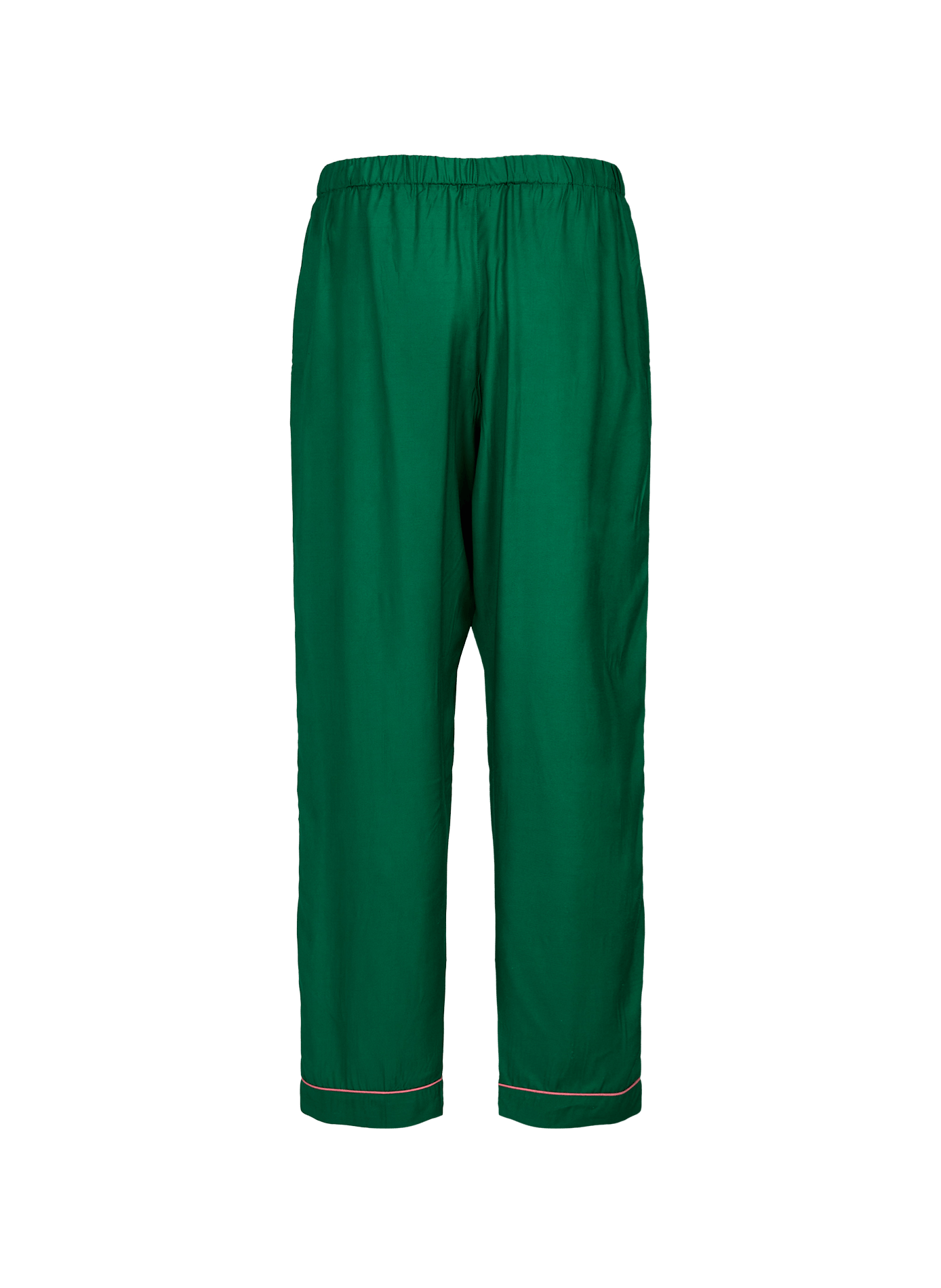 Set of long pajamas in cotton and silk Green