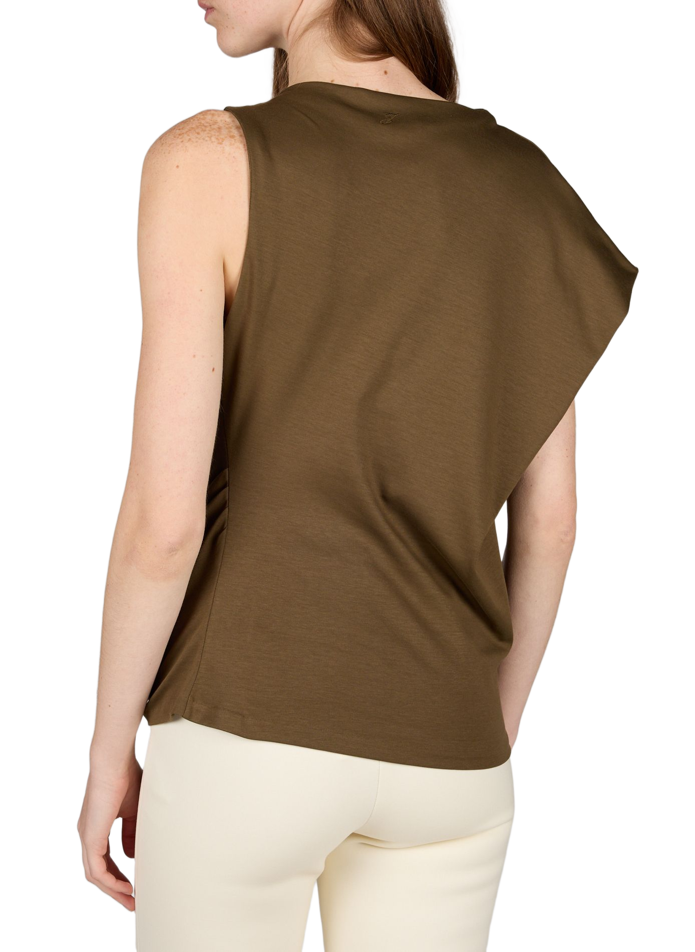 The high Cotton and Silk Drape JACQUEMUS Khaki