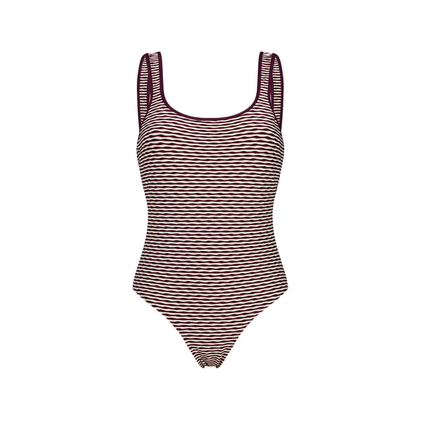 Maillot de bain une pièce à rayures horizontales Maillot de bain une pièce à rayures horizontales