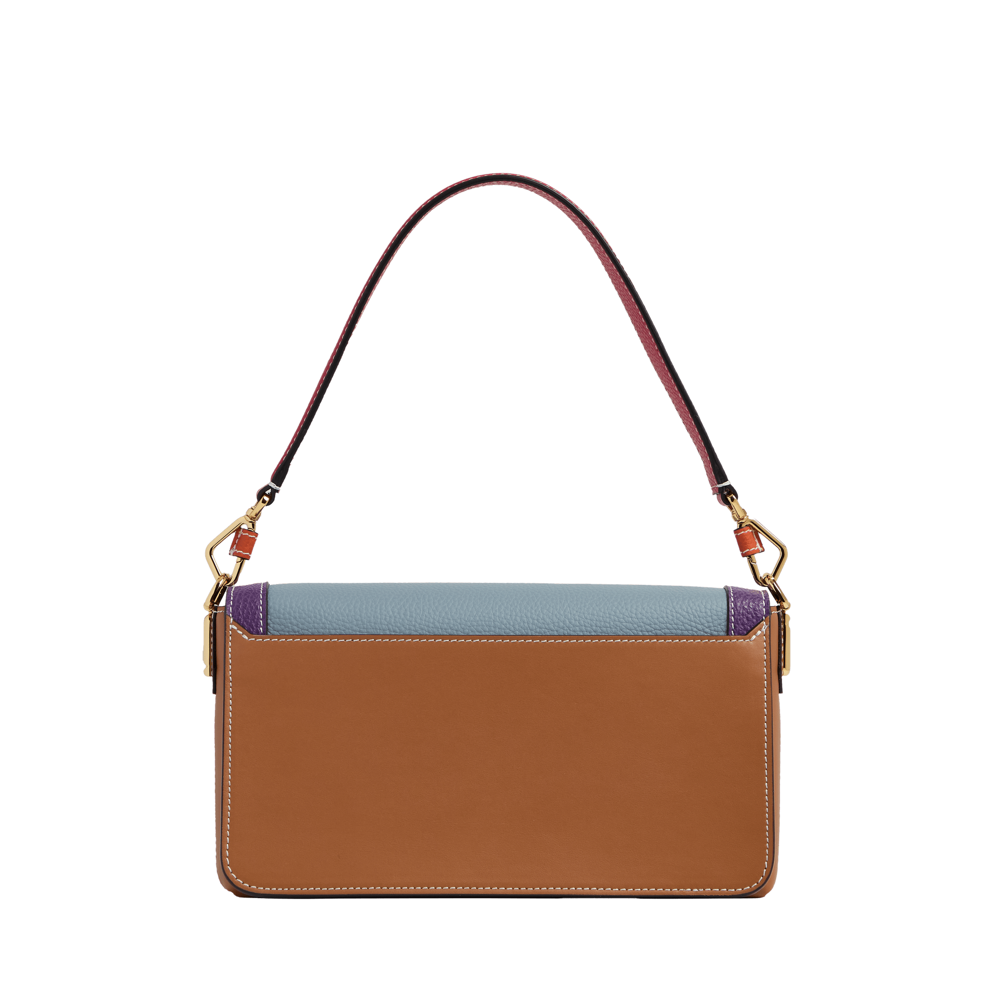 Angèle flap bag medium by lancel in leather LANCEL Purple