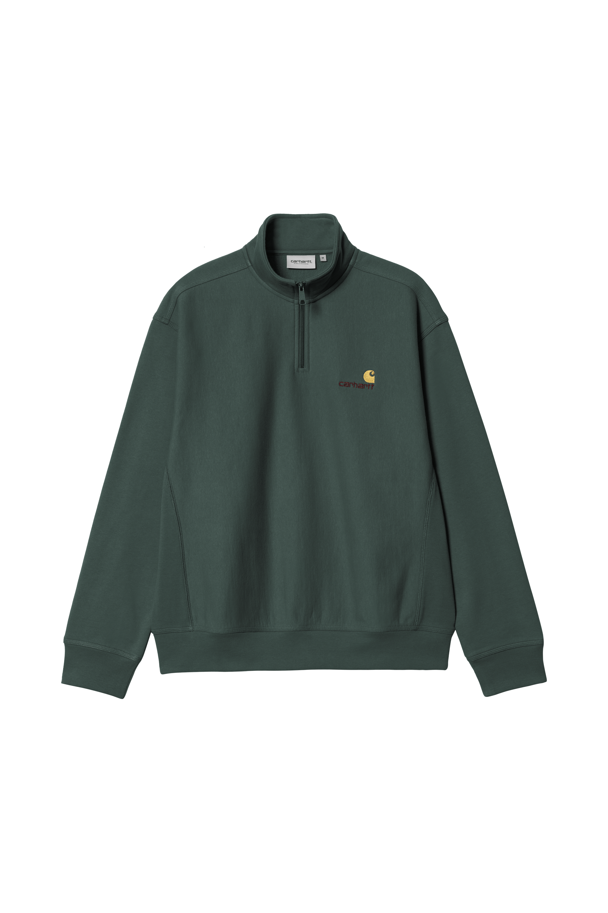 Sweat zippé half zip american script CARHARTT WIP Vert