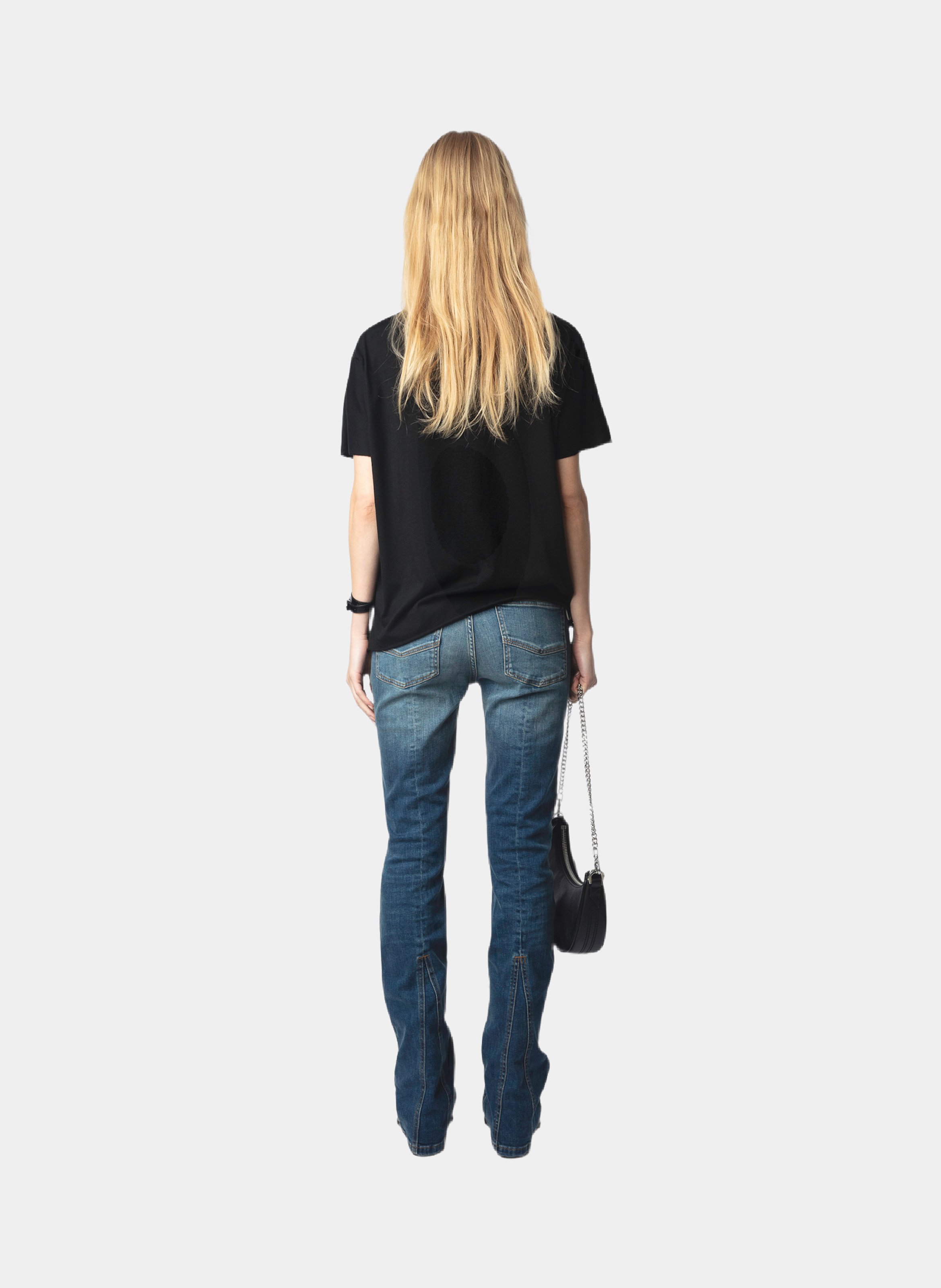 Tee-shirt imprimé en coton bio tommer ZADIG&VOLTAIRE Noir