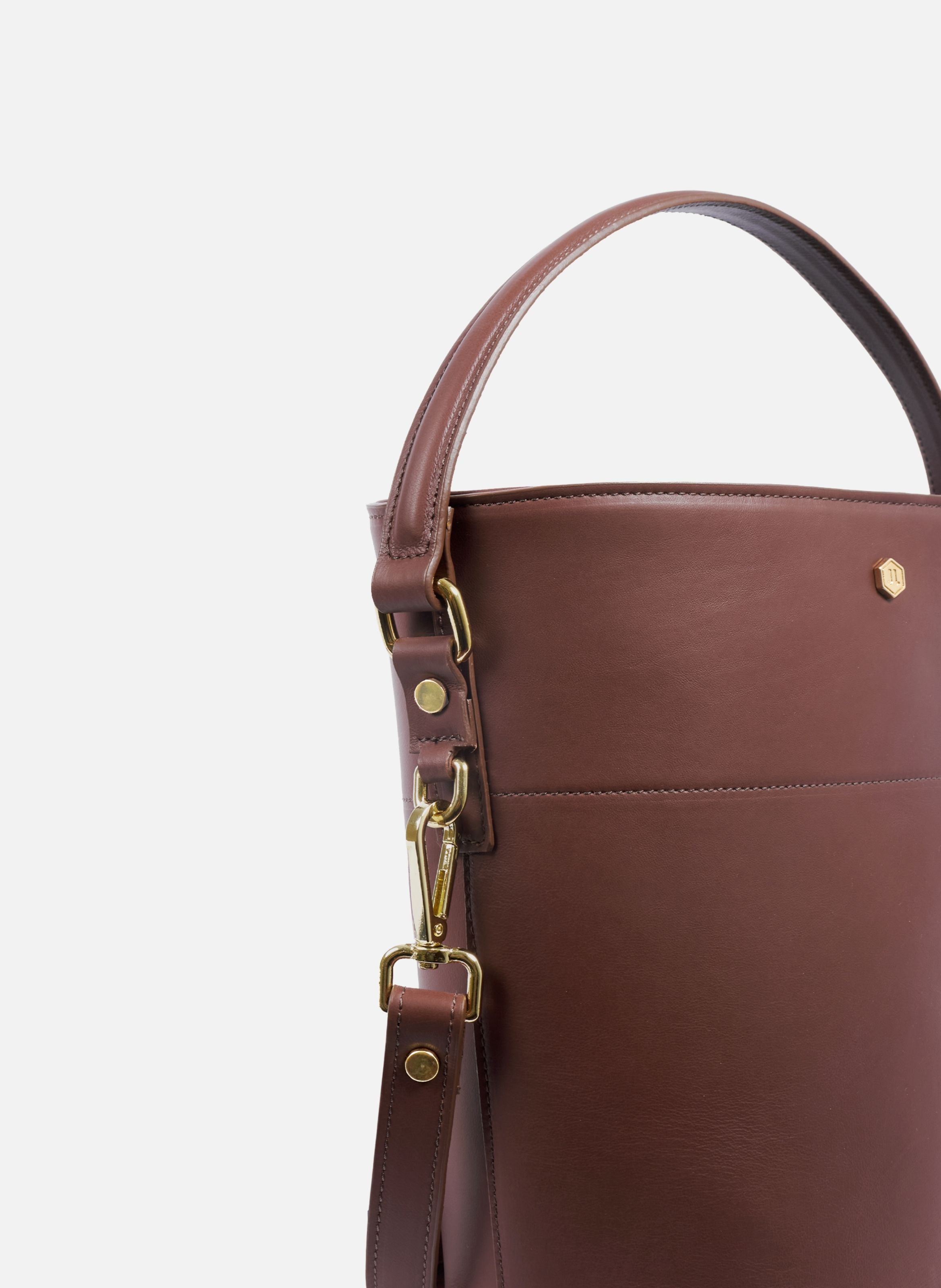 Sac seau margot cuir JULES & JENN Marron