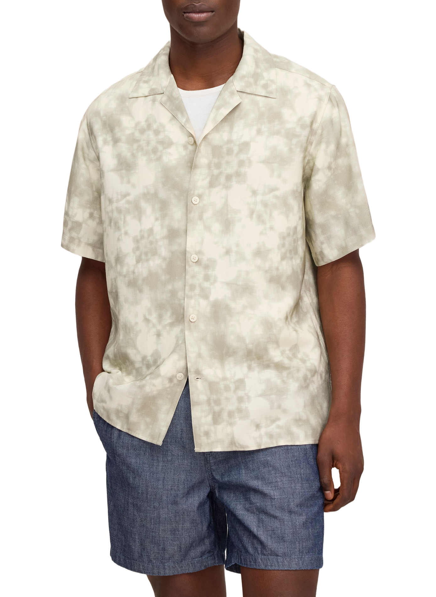 Julio printed short-sleeve cotton shirt NN.07 Green