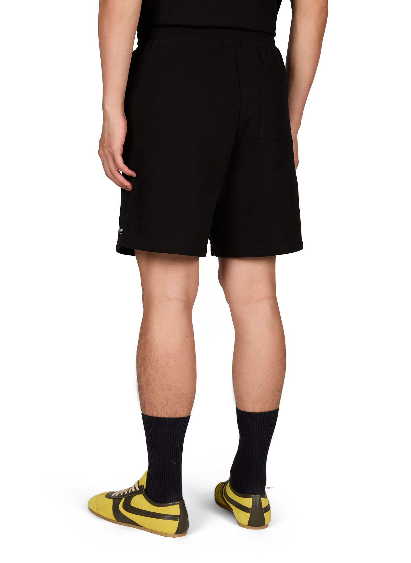 Short de survêtement à logo brodé en coton DIME Noir