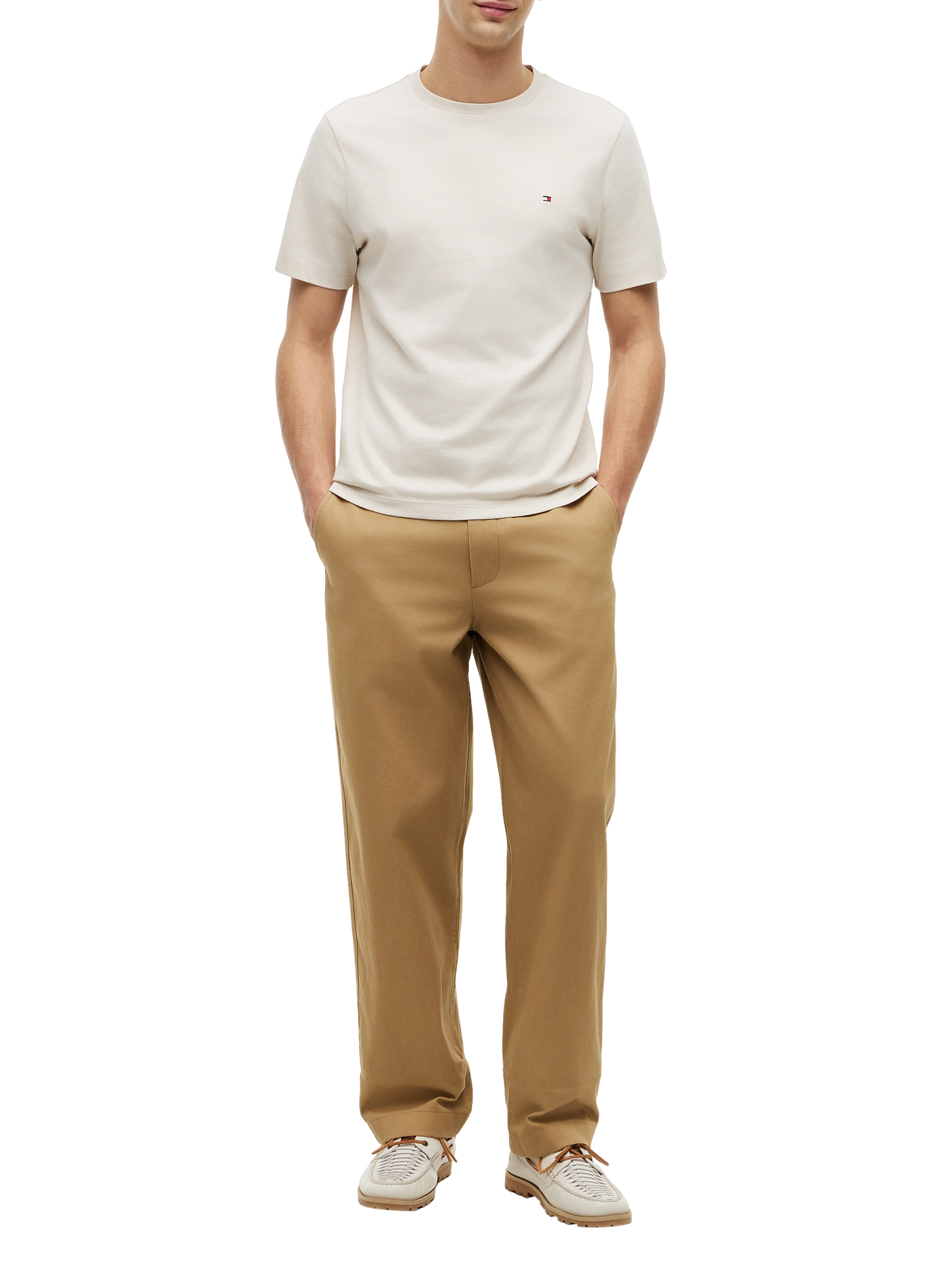 Classic Cotton T-Shirt TOMMY HILFIGER Beige