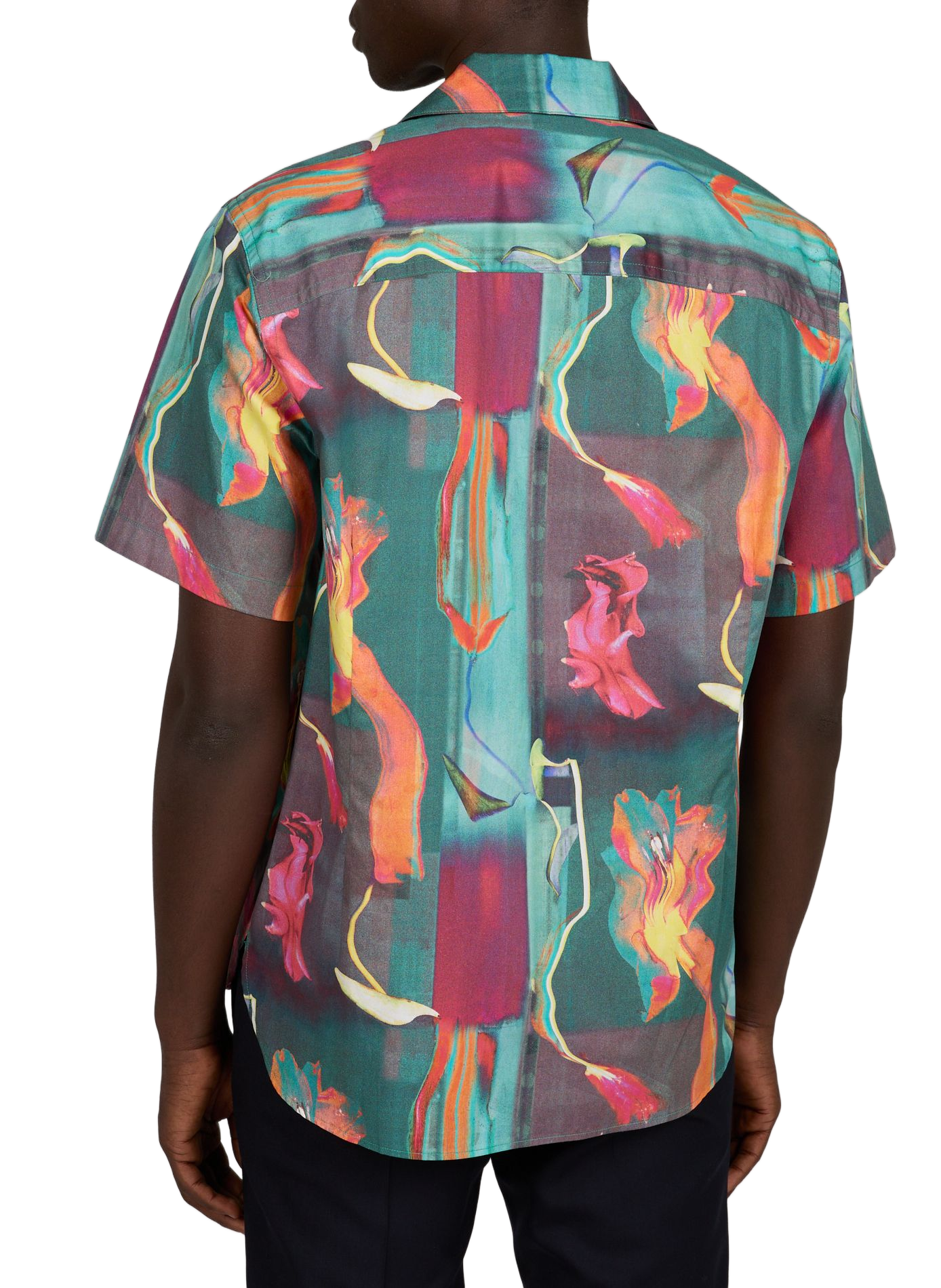 Chemise droite imprimée en coton PAUL SMITH Vert