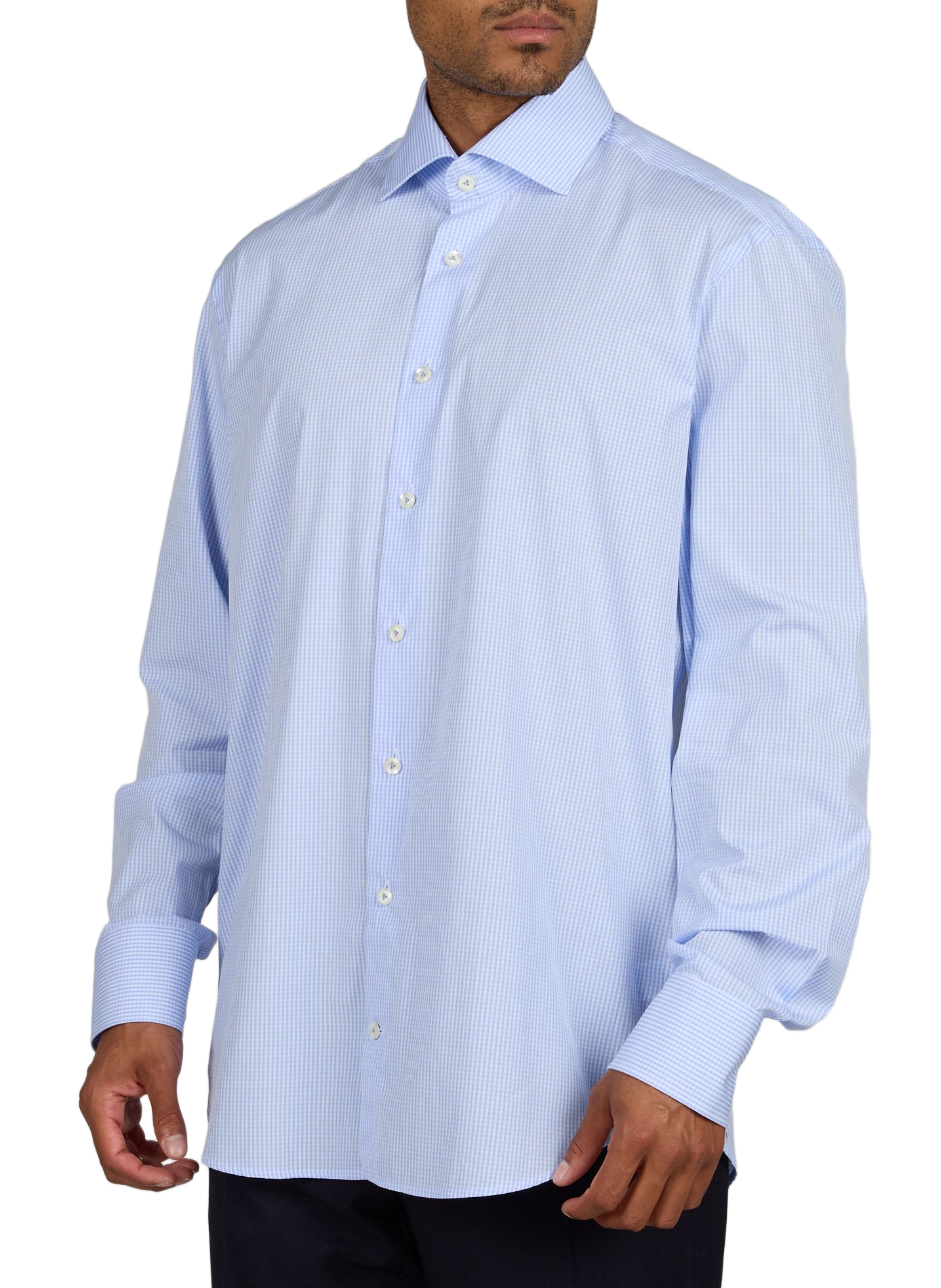 Slim-fit cotton shirt VAN LAACK Blue