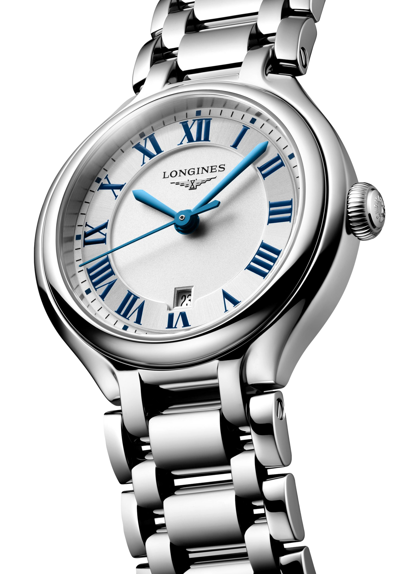 Montre automatique Longines PrimaLuna en acier inoxydable LONGINES Blanc