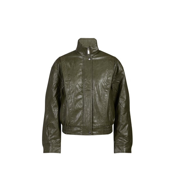Veste ample Greta à col montant effet cuir Veste ample Greta à col montant effet cuir
