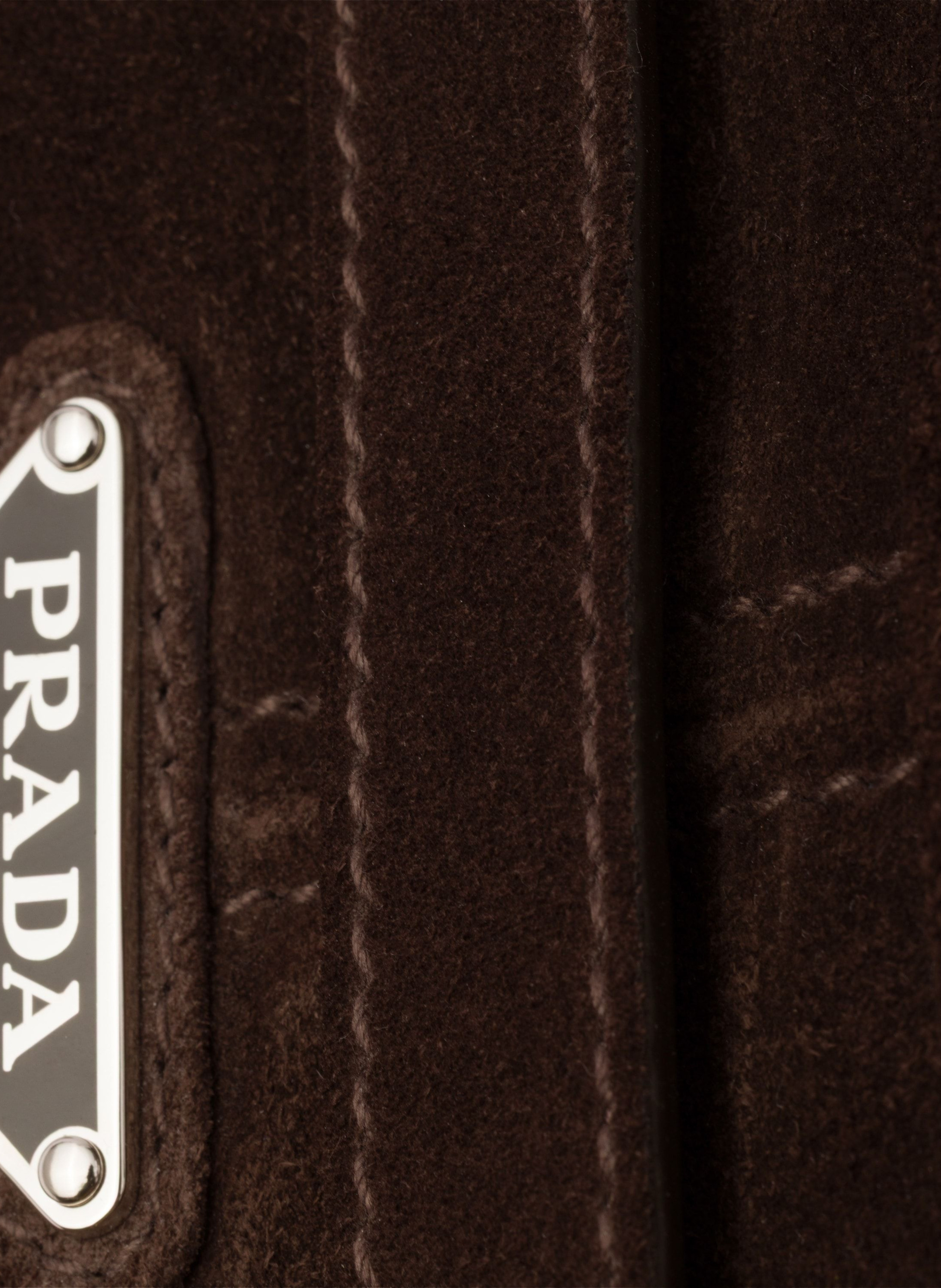 Cabas prada bonnie en suède PRADA Marron