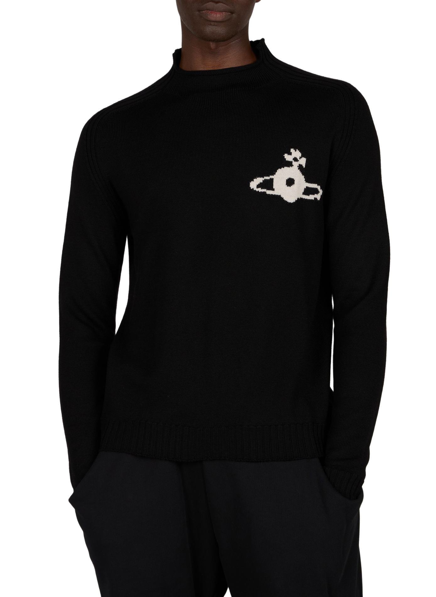 Straight wool knit sweater VIVIENNE WESTWOOD Black