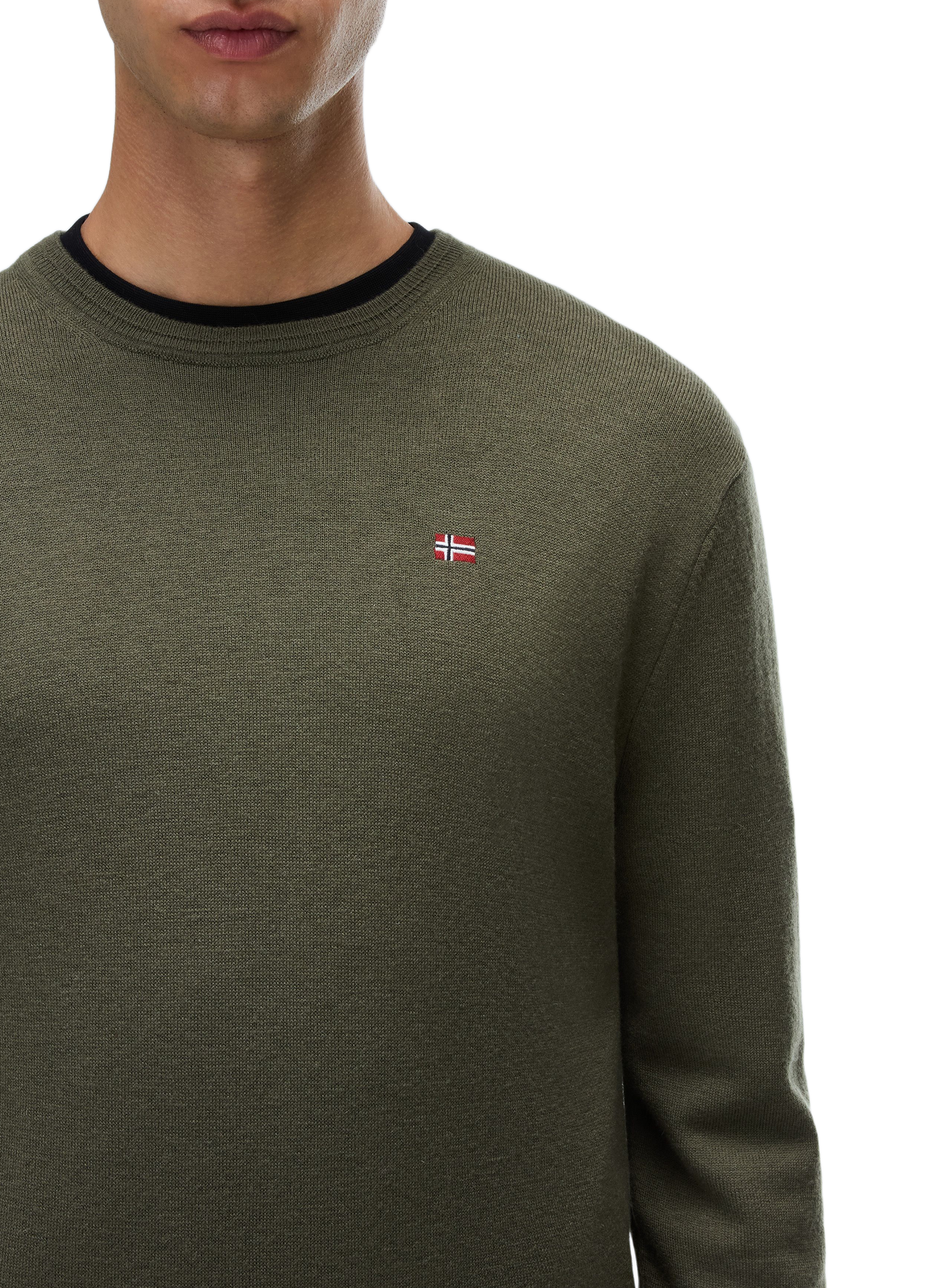 Round-neck wool jumper NAPAPIJRI Khaki