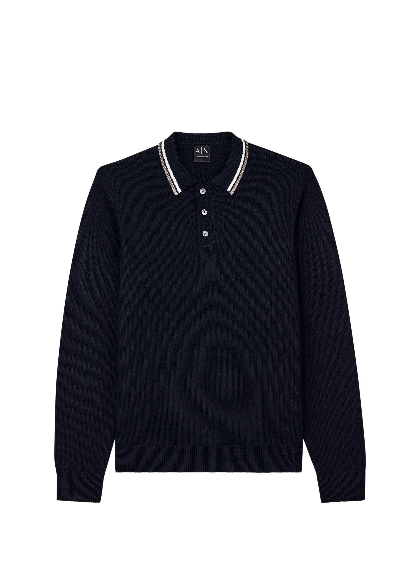 Straight-fit polo-neck jumper ARMANI EXCHANGE Blue
